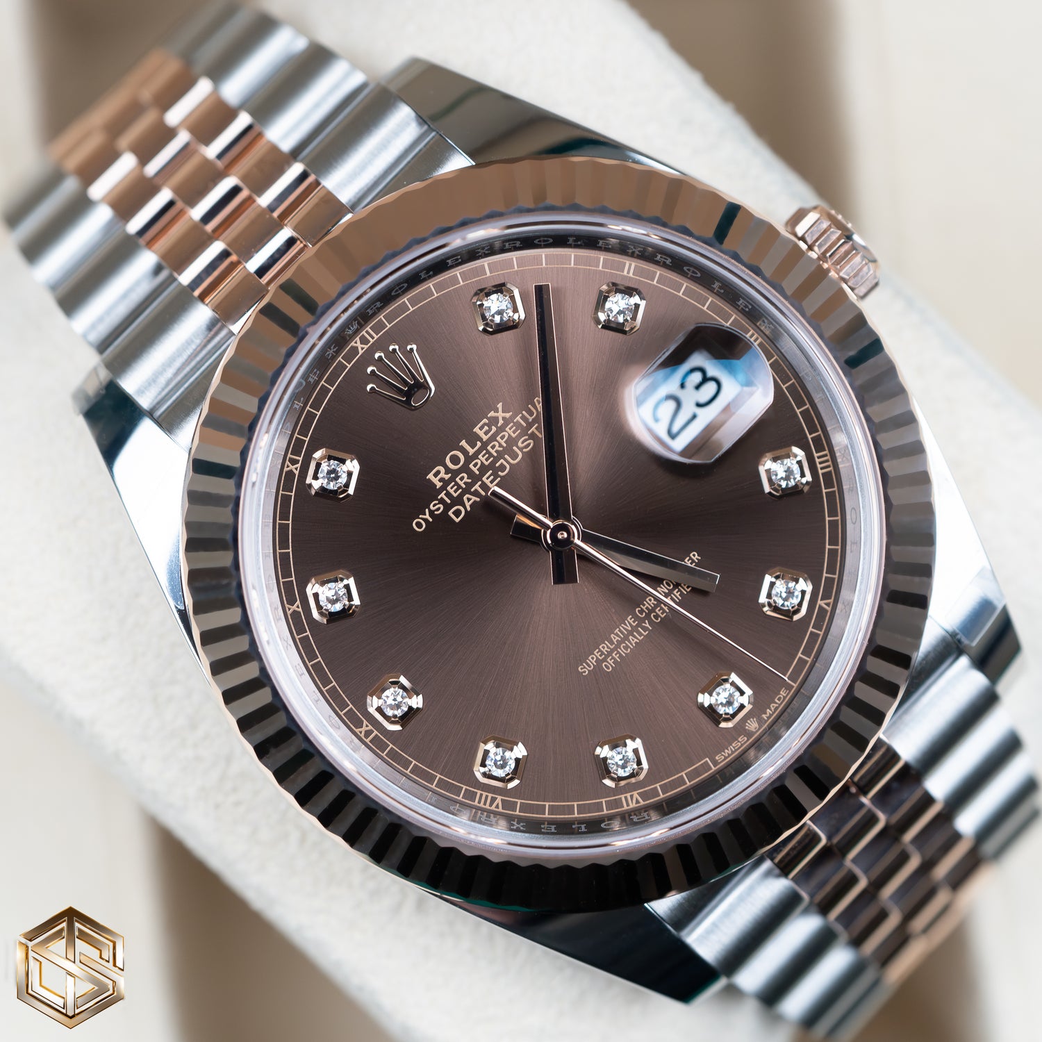 Rolex Datejust 41 126331 Everose Chocolate Diamond Dial Jubilee Bracelet 2023 Watch