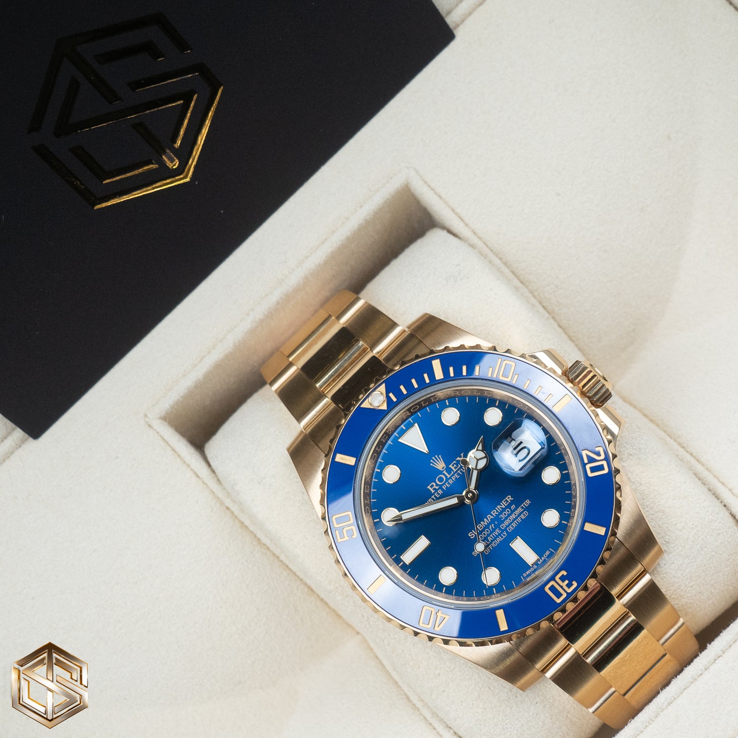 Rolex 116618LB Submariner Date 18ct Yellow Gold Blue Dial 2016 Watch