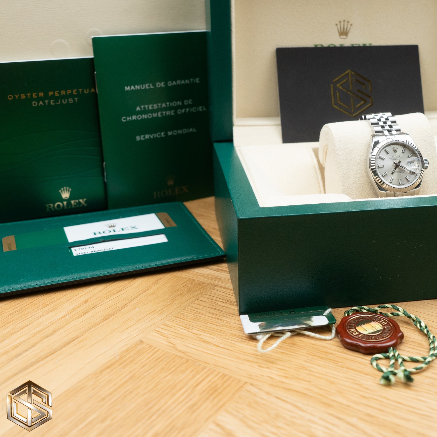 Rolex 179174 Lady-Datejust 28 Silver Dial Jubilee Bracelet 2014 Full Set Watch