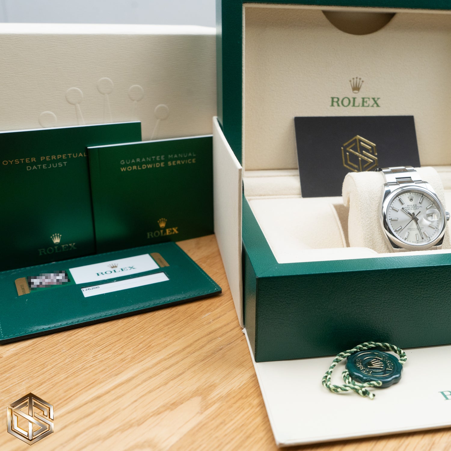 Rolex 126200 Datejust 36 Silver Dial Oyster Bracelet 2019 Full Set Watch