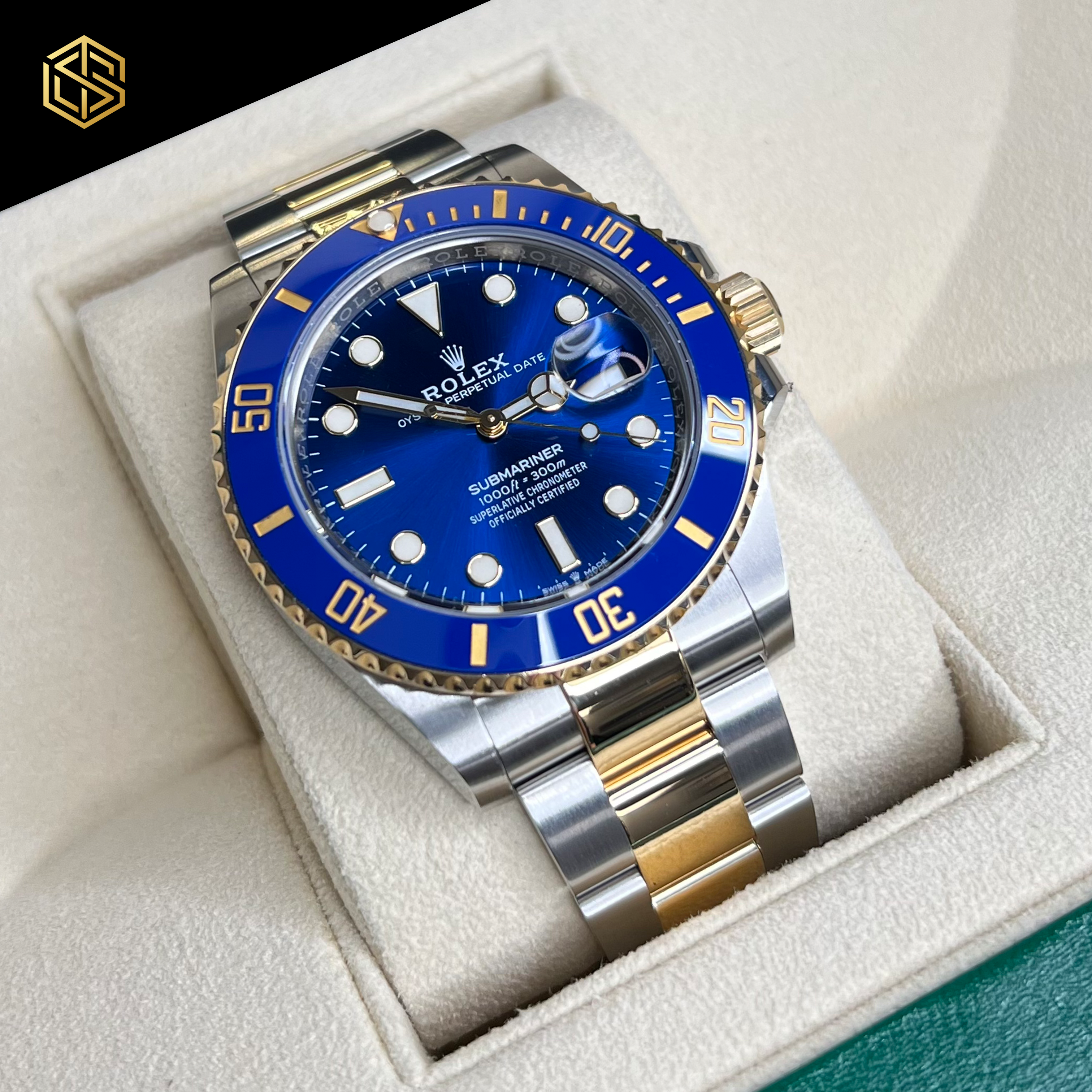 Rolex submariner bi metal best sale blue face