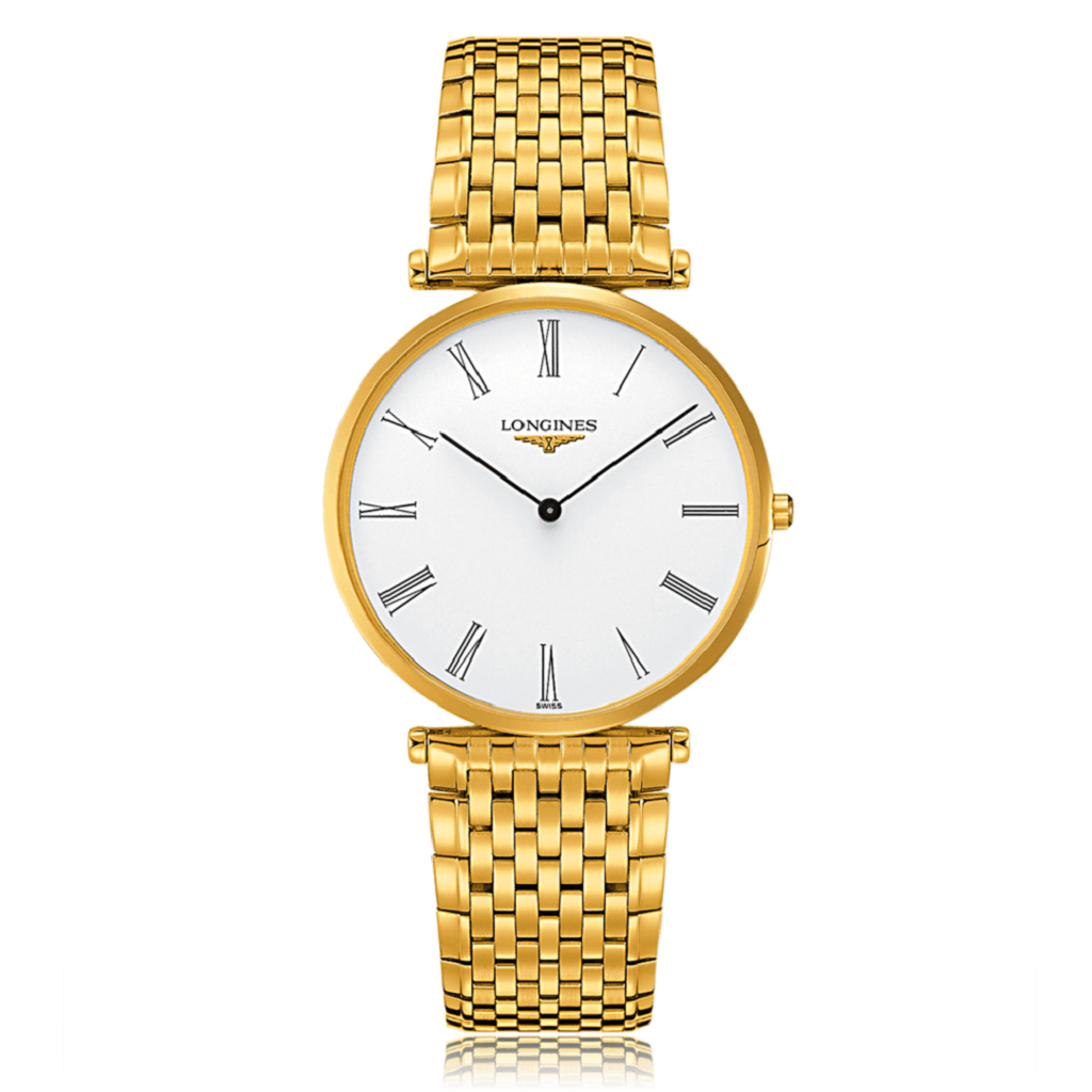 LONGINES La Grande Classique Quartz Gold Plated White Dial Mens Watch L47662118