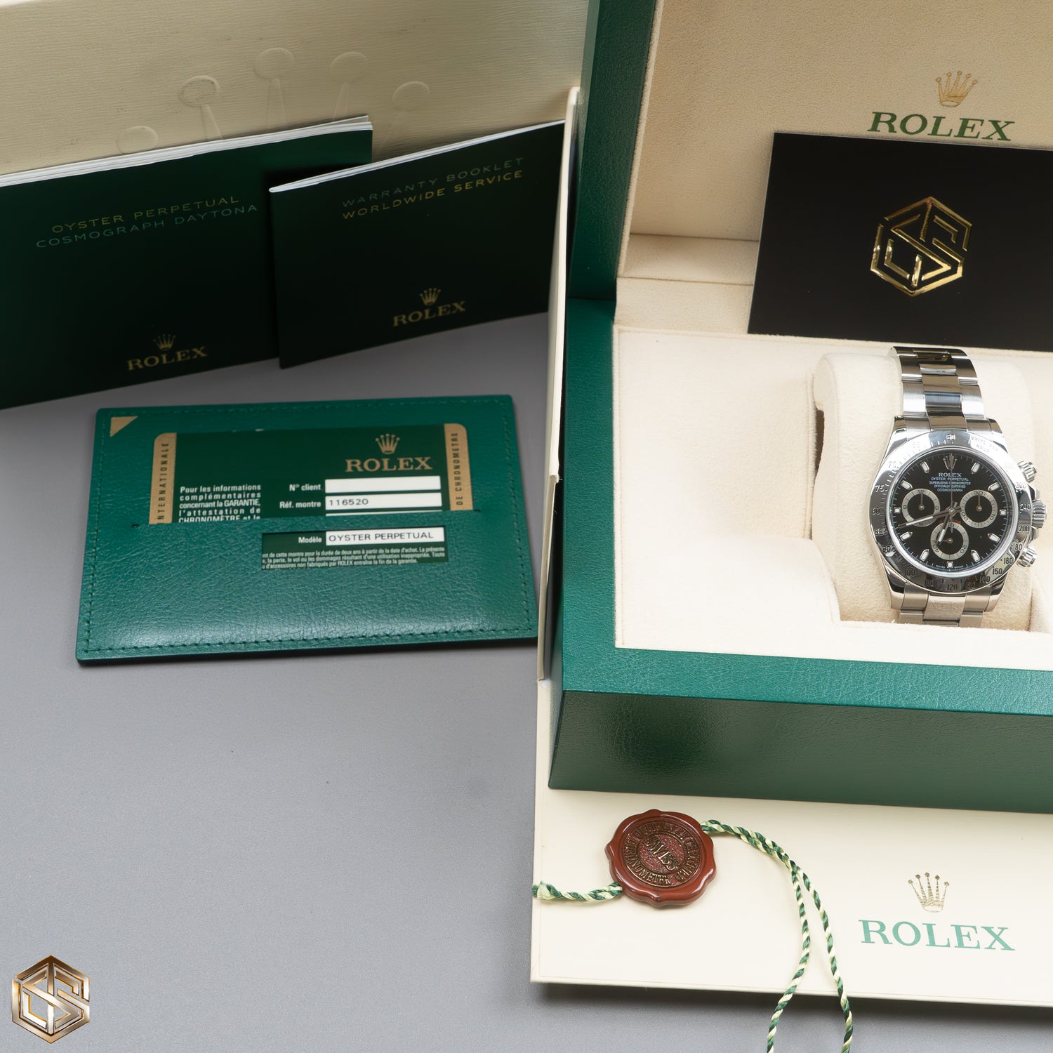 Rolex 116520 Cosmograph Daytona Black Dial 2012 Full Set Watch