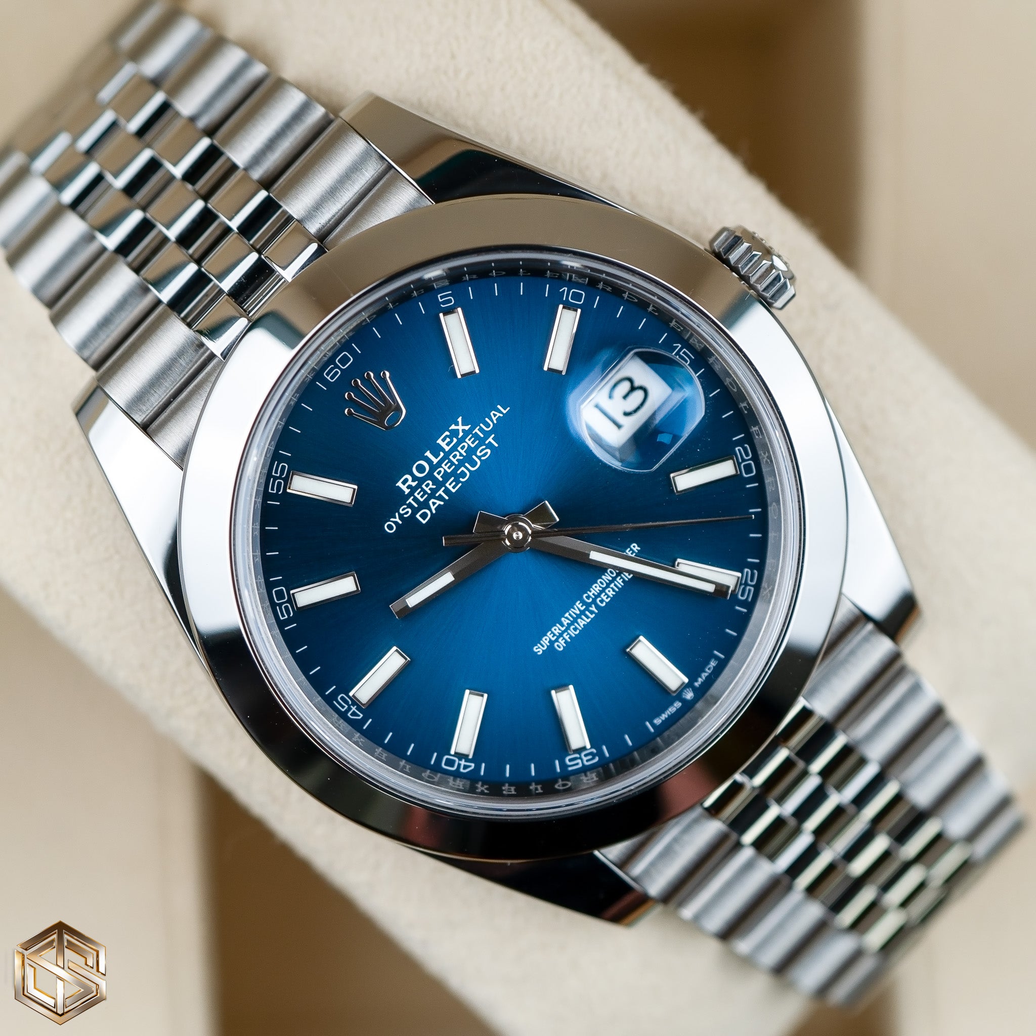 Rolex 126300 Datejust 41 Blue Baton Dial Jubilee Bracelet 2021