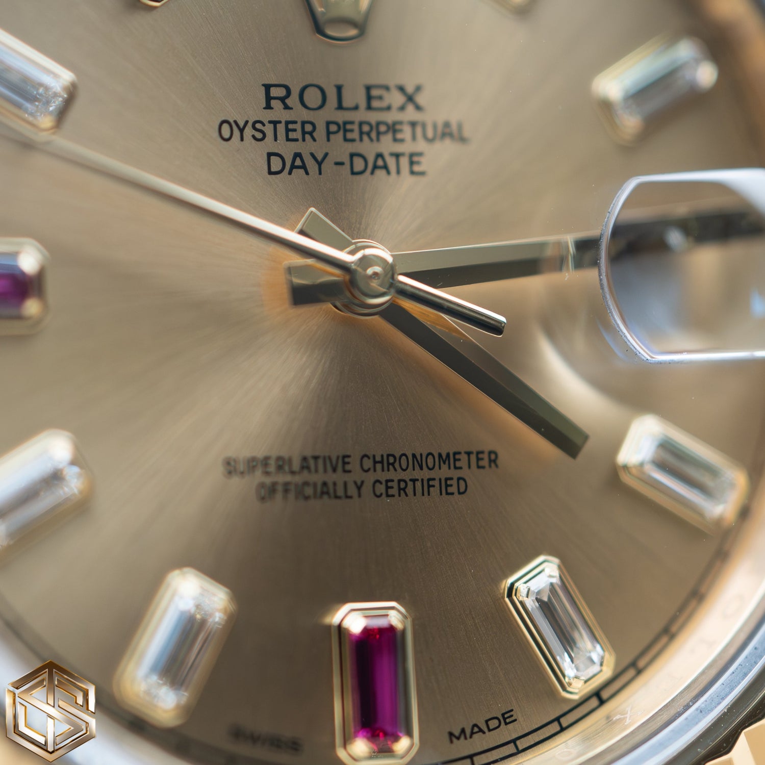 Rolex Day-Date II 218238 Rare Ruby Dial 41mm 2016 Full Set Watch