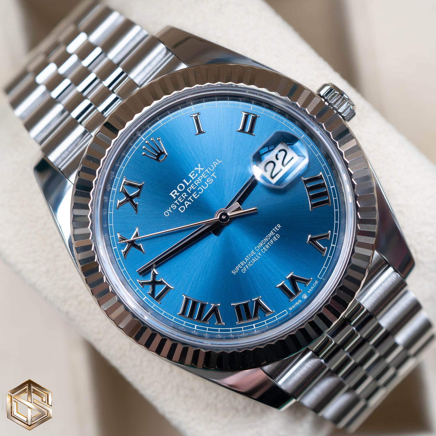 Rolex 126334 Datejust 41 Azzurro Blue Dial Jubilee 2022 Full Set Watch