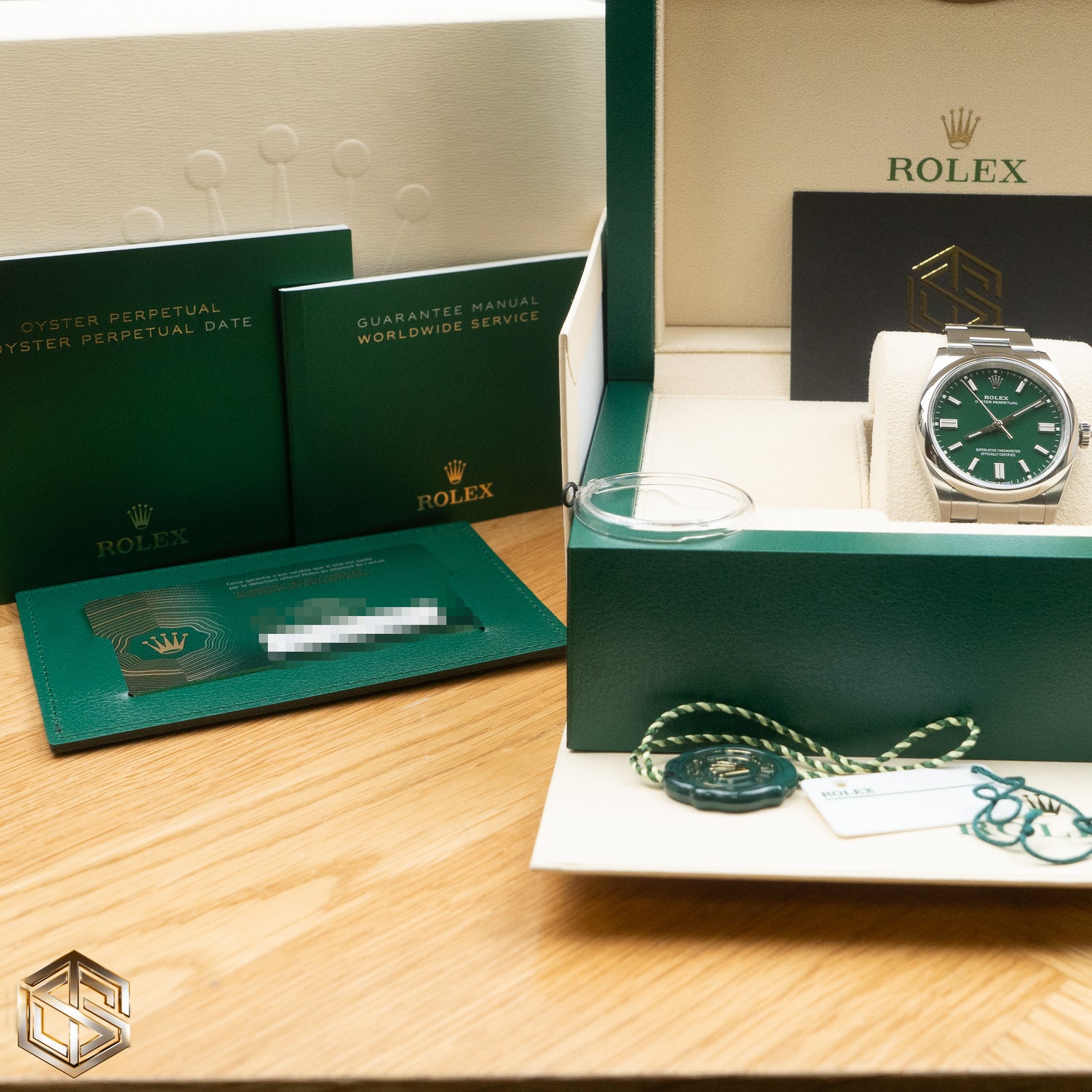 Rolex 126000 Oyster Perpetual 36 Green Dial 2022 Full Set Watch