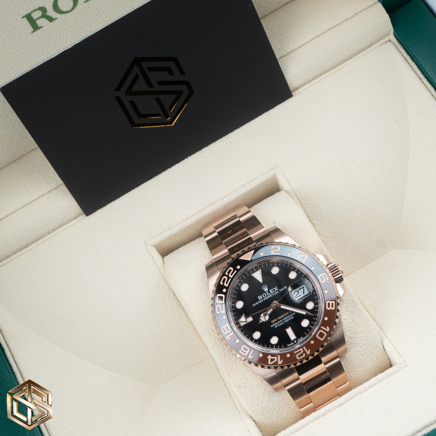 Rolex 126715CHNR GMT-Master II Full Everose 'Root Beer' 2023 Full Set Watch