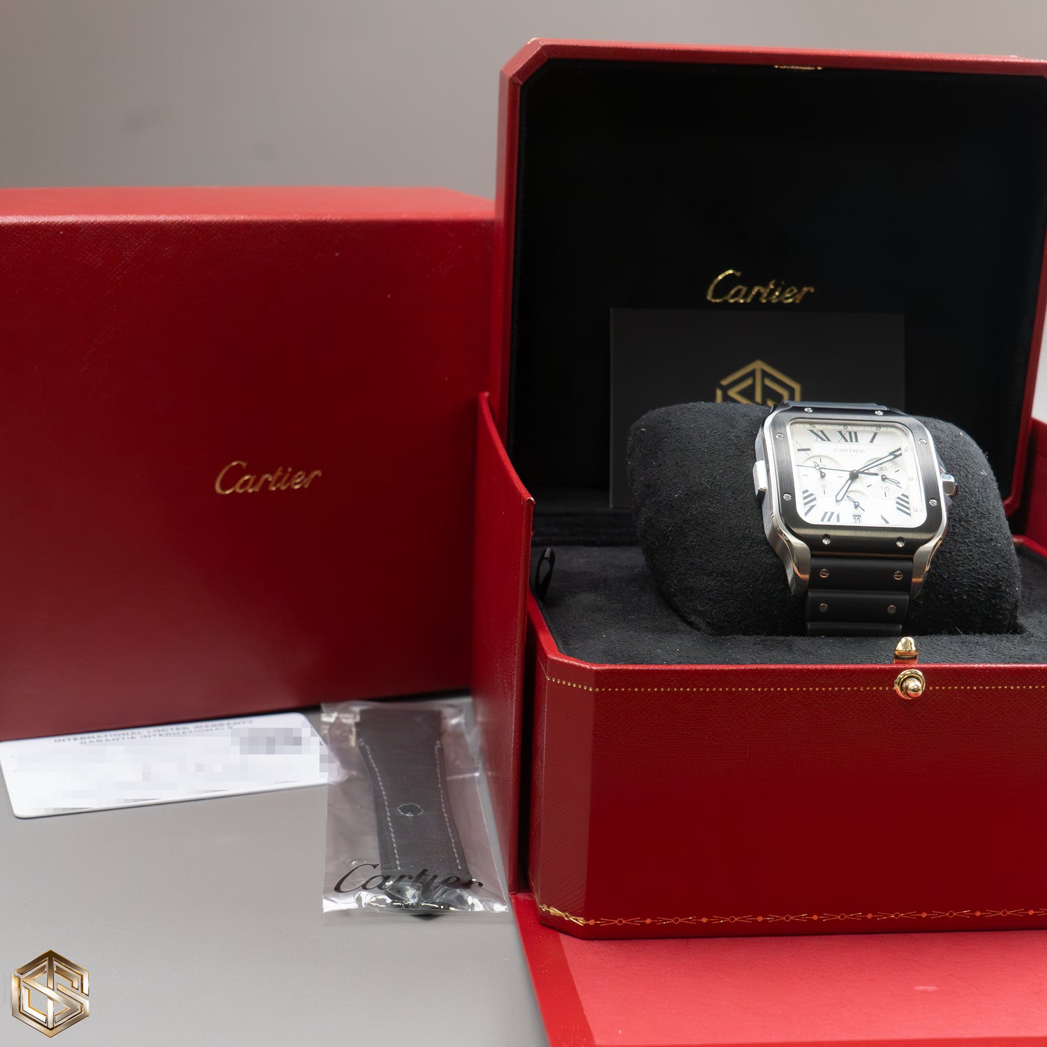 Cartier WSSA0017 Santos De Cartier Chronograph XL Silver Dial 2022 Watch