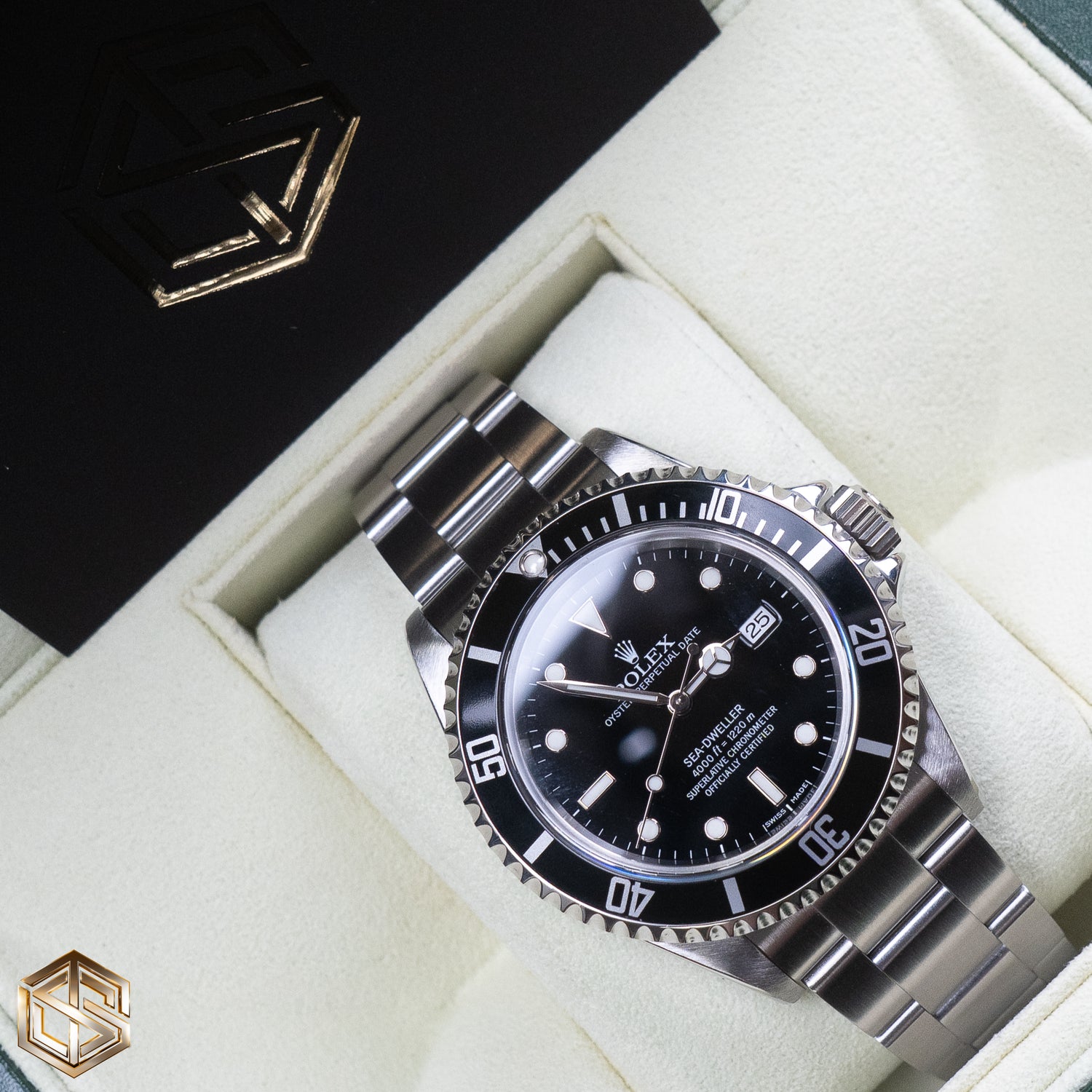 Rolex 16600 Sea-Dweller 4000 Black Dial 2007 Serviced by Rolex 2018 Full Set Watch