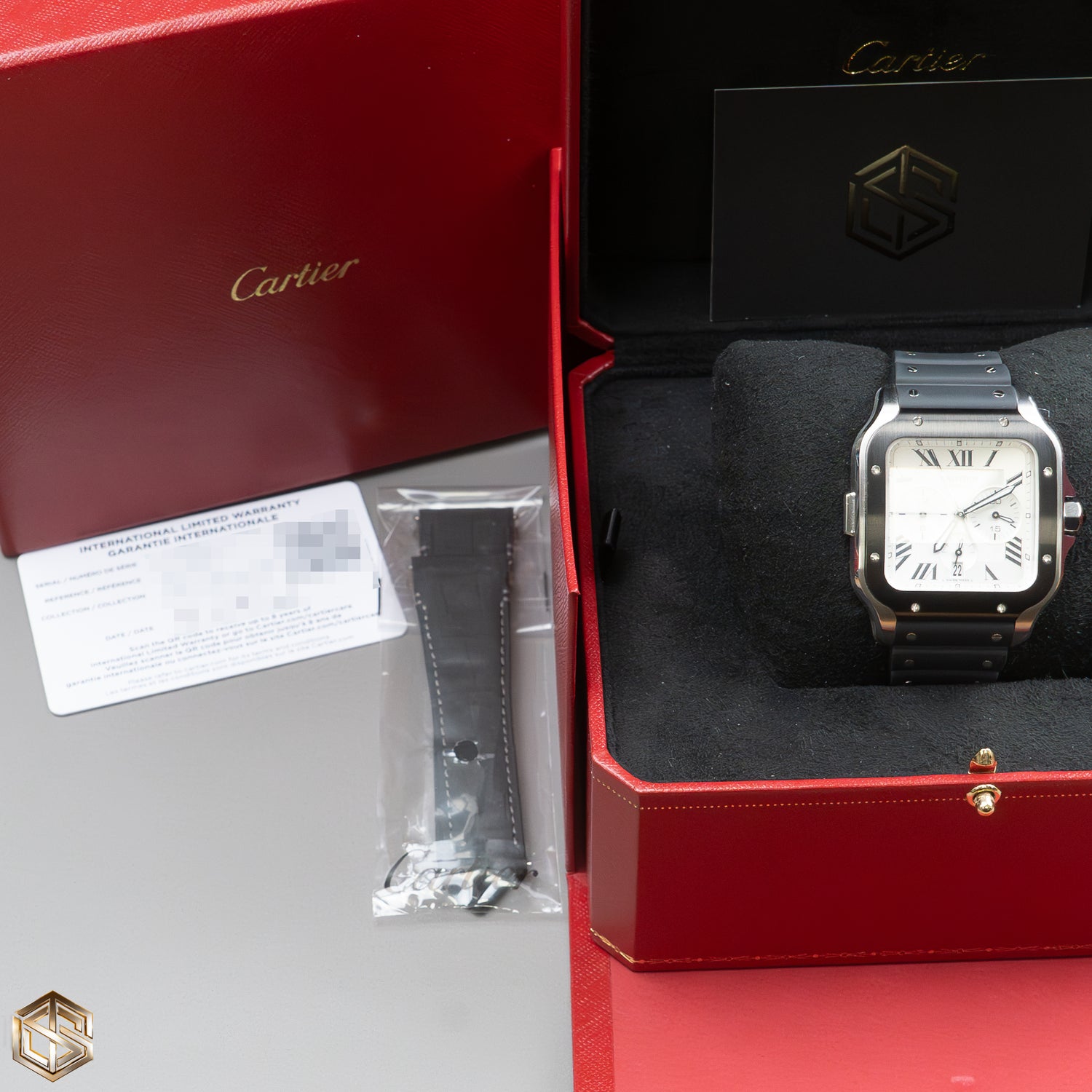 Cartier WSSA0017 Santos De Cartier Chronograph XL Silver Dial 2022 Watch