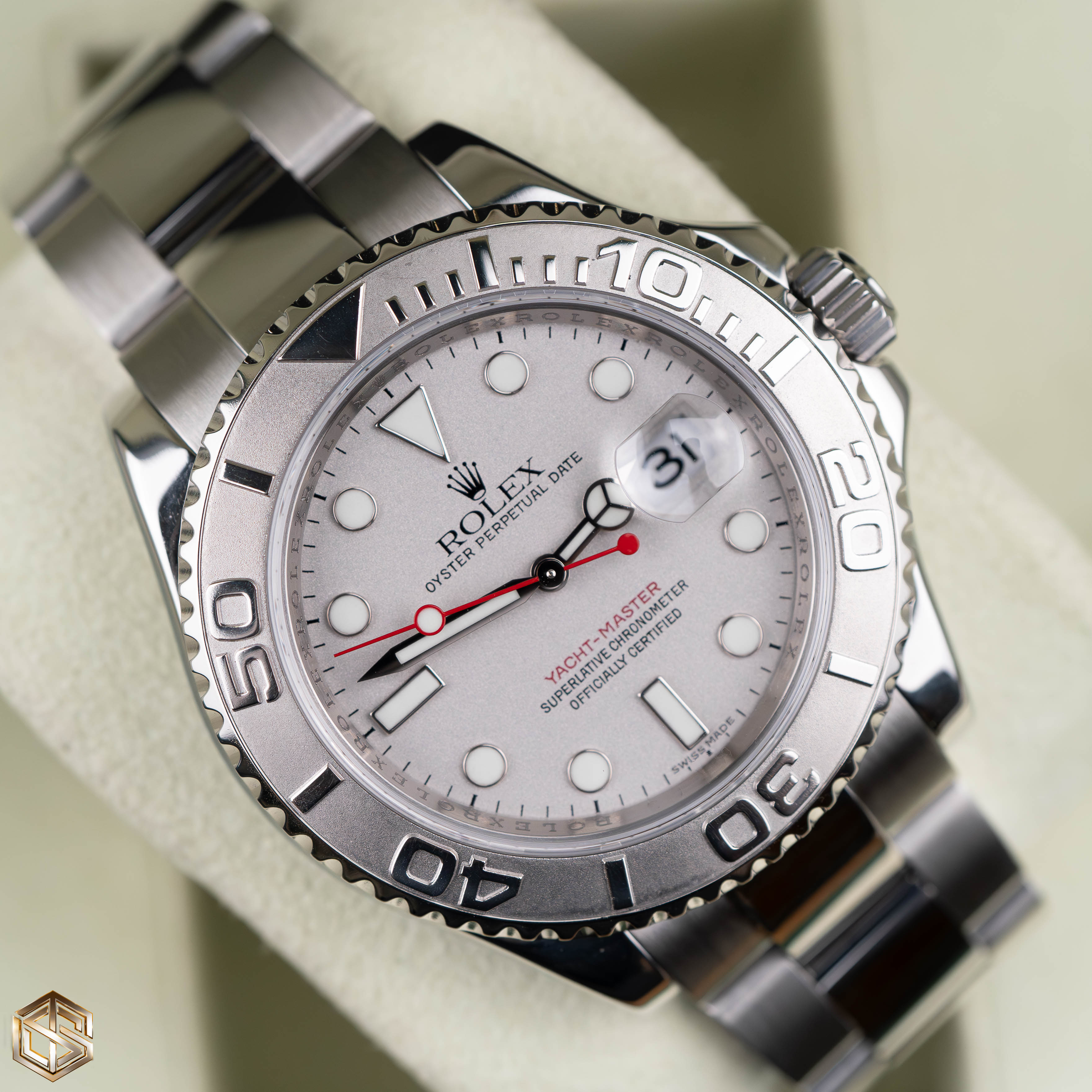 Rolex yacht master silver sale