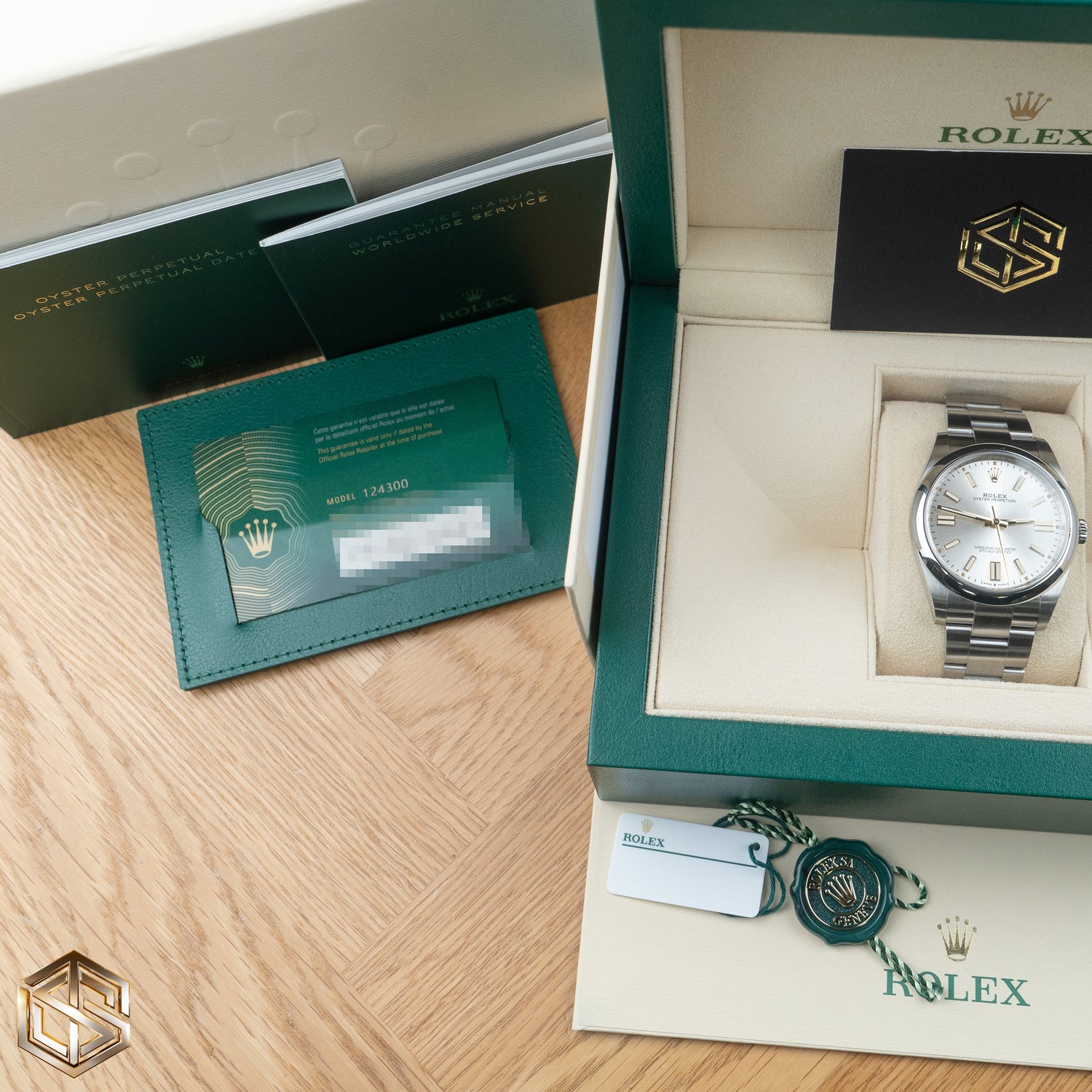 Rolex 124300 Oyster Perpetual 41 Silver Dial 2021 Full Set Watch