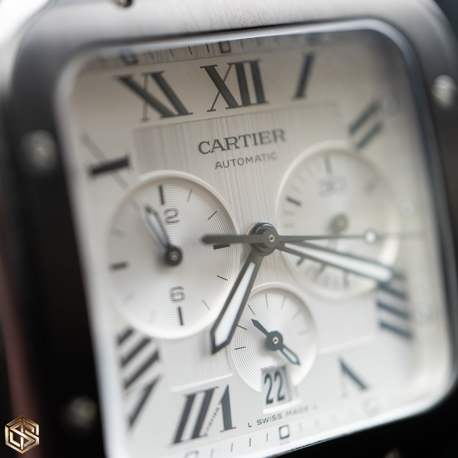 Cartier WSSA0017 Santos De Cartier Chronograph XL Silver Dial 2022 Watch