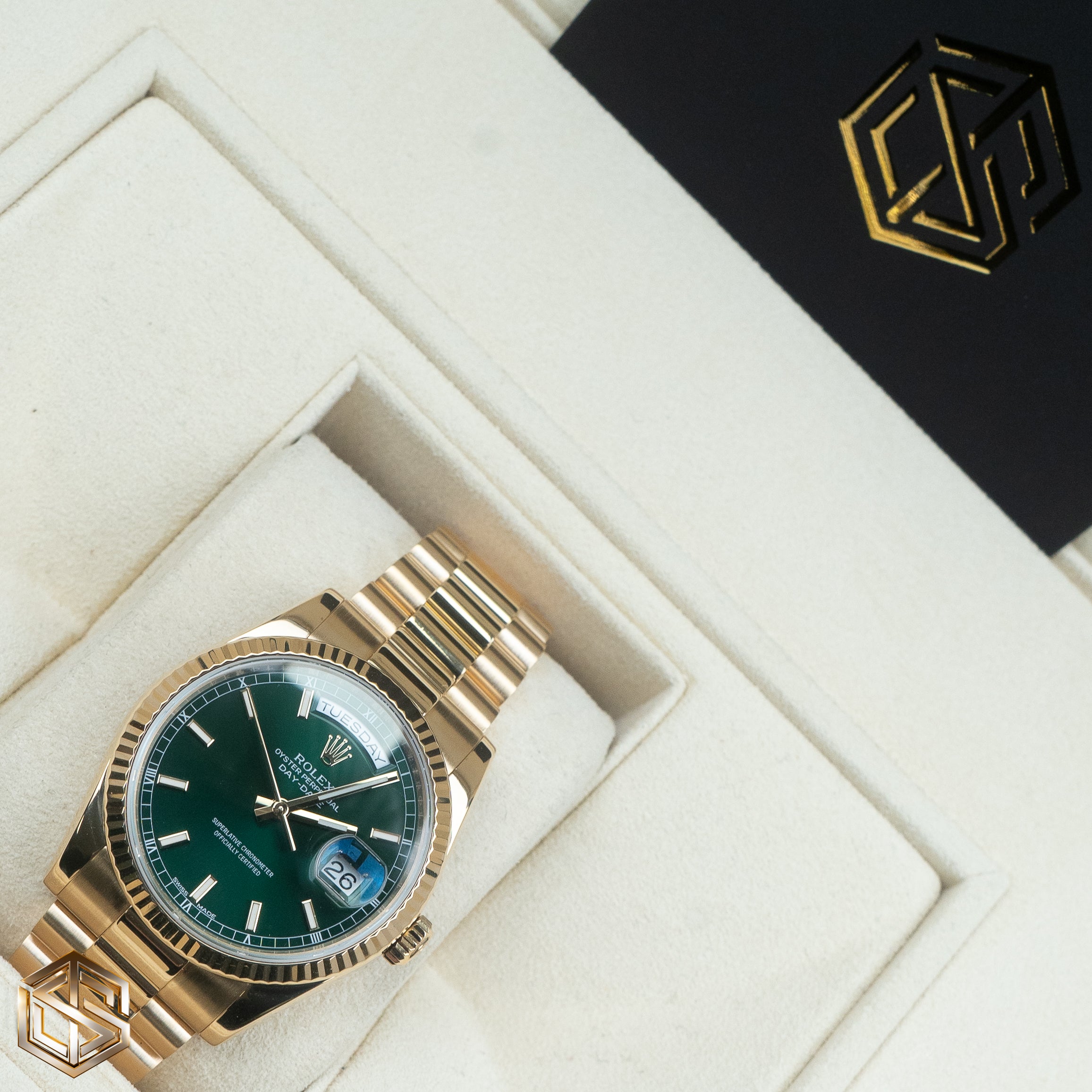 Rolex 118238 green hotsell