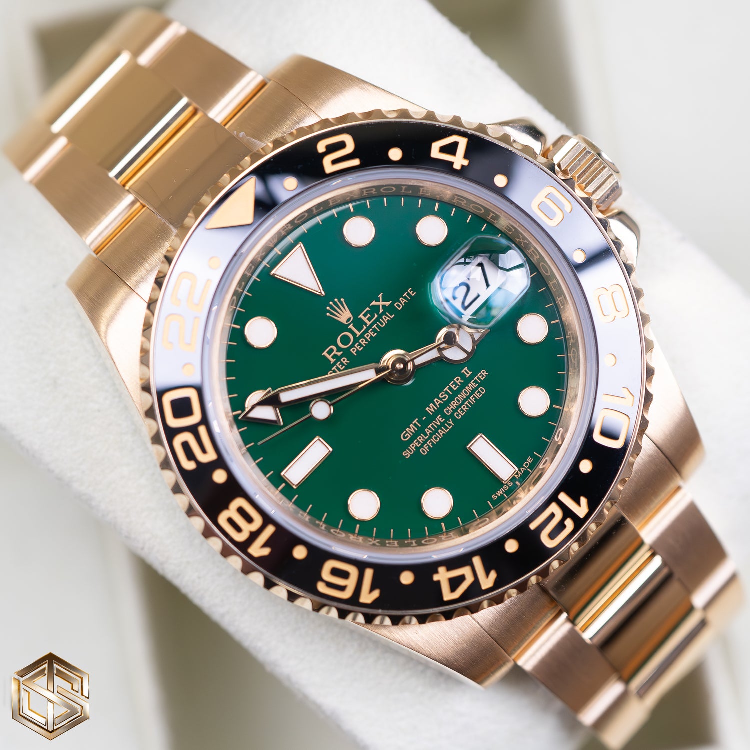 Rolex 116718LN GMT-Master II RARE Green Dial 2015 Serviced by Rolex 2024 Full Set Watch