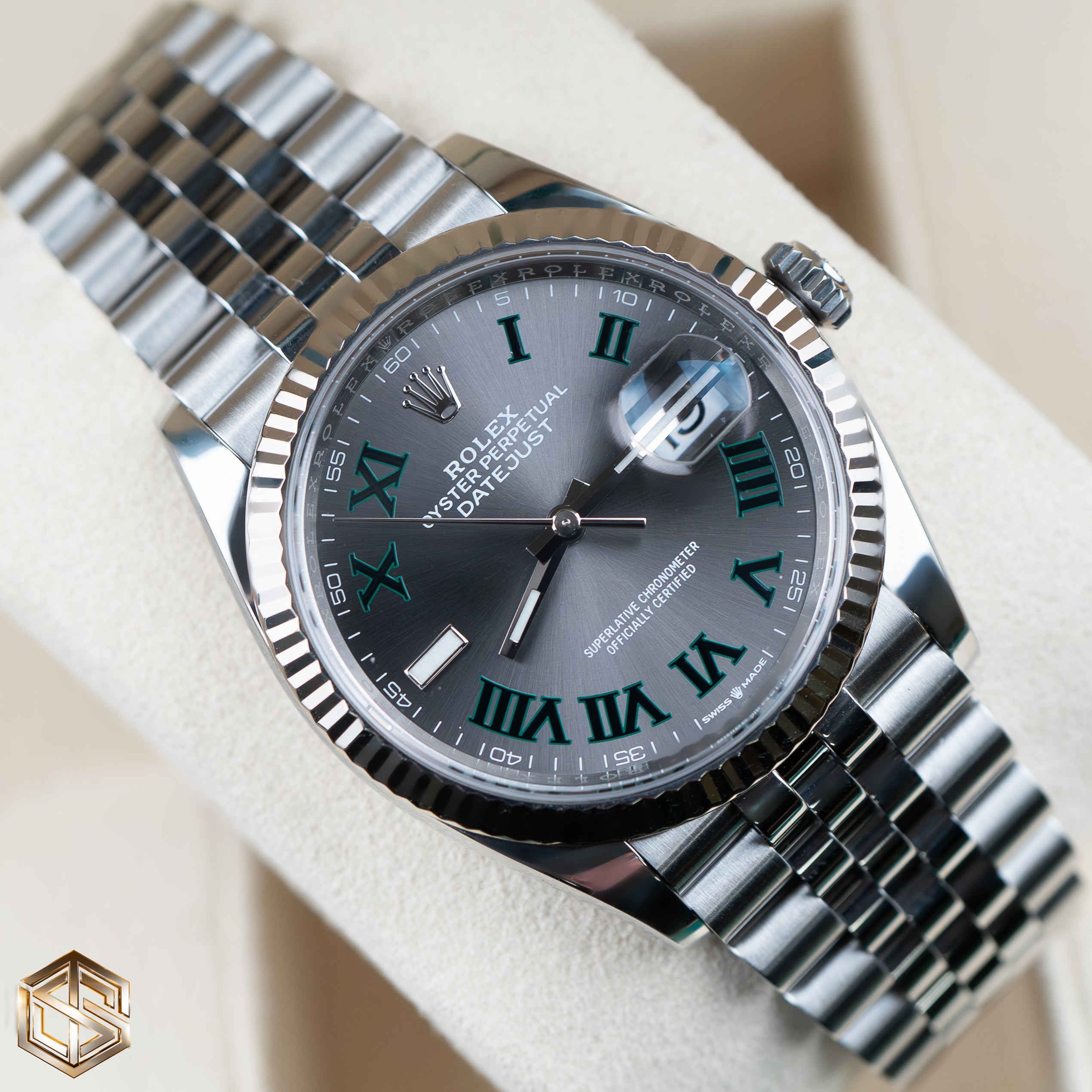 Rolex 126234 Datejust 36 Wimbledon Dial Jubilee Bracelet 2023