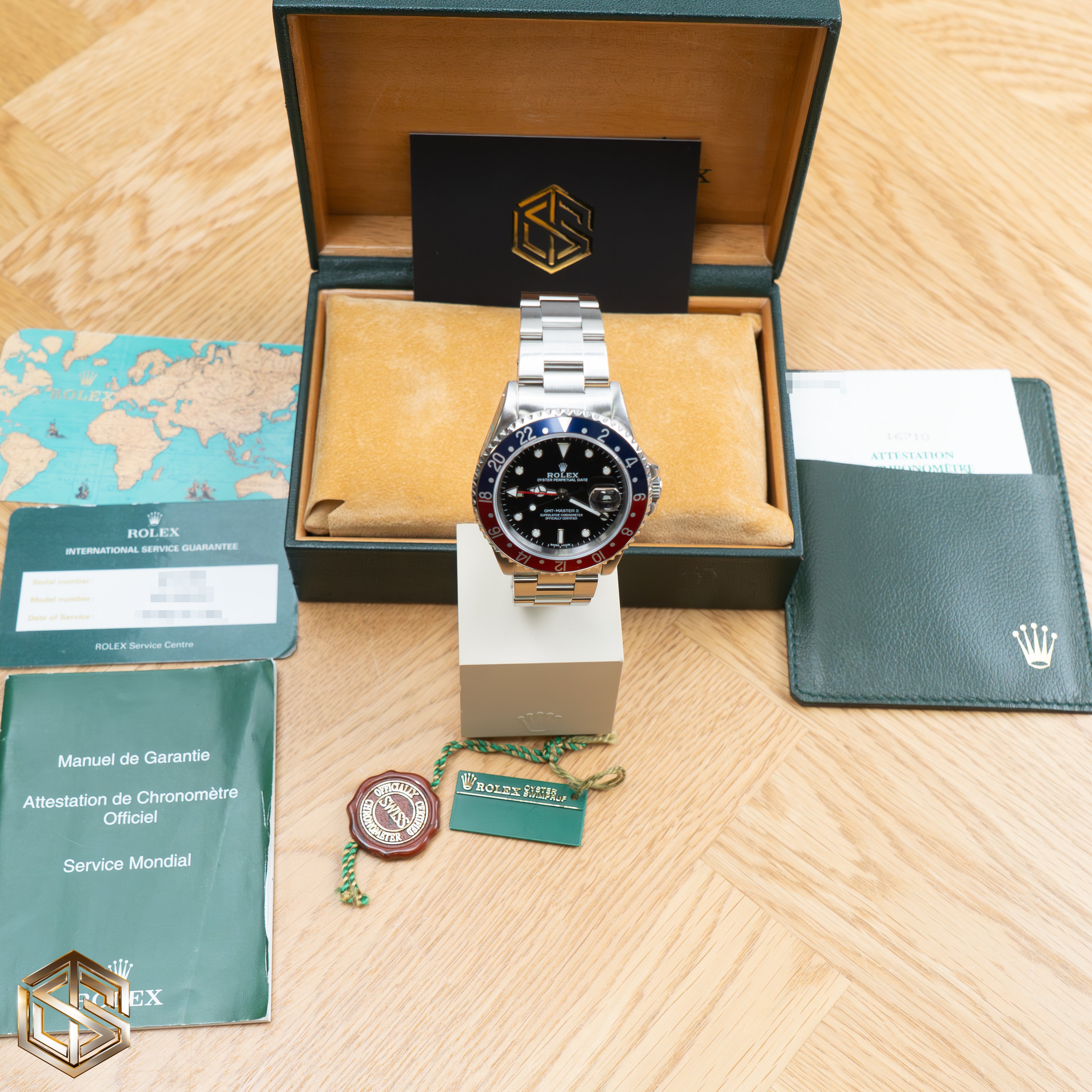 Rolex 16710 GMT Master II Pepsi 1996 Serviced in 2021 Full Set Watch SwissTimepieces