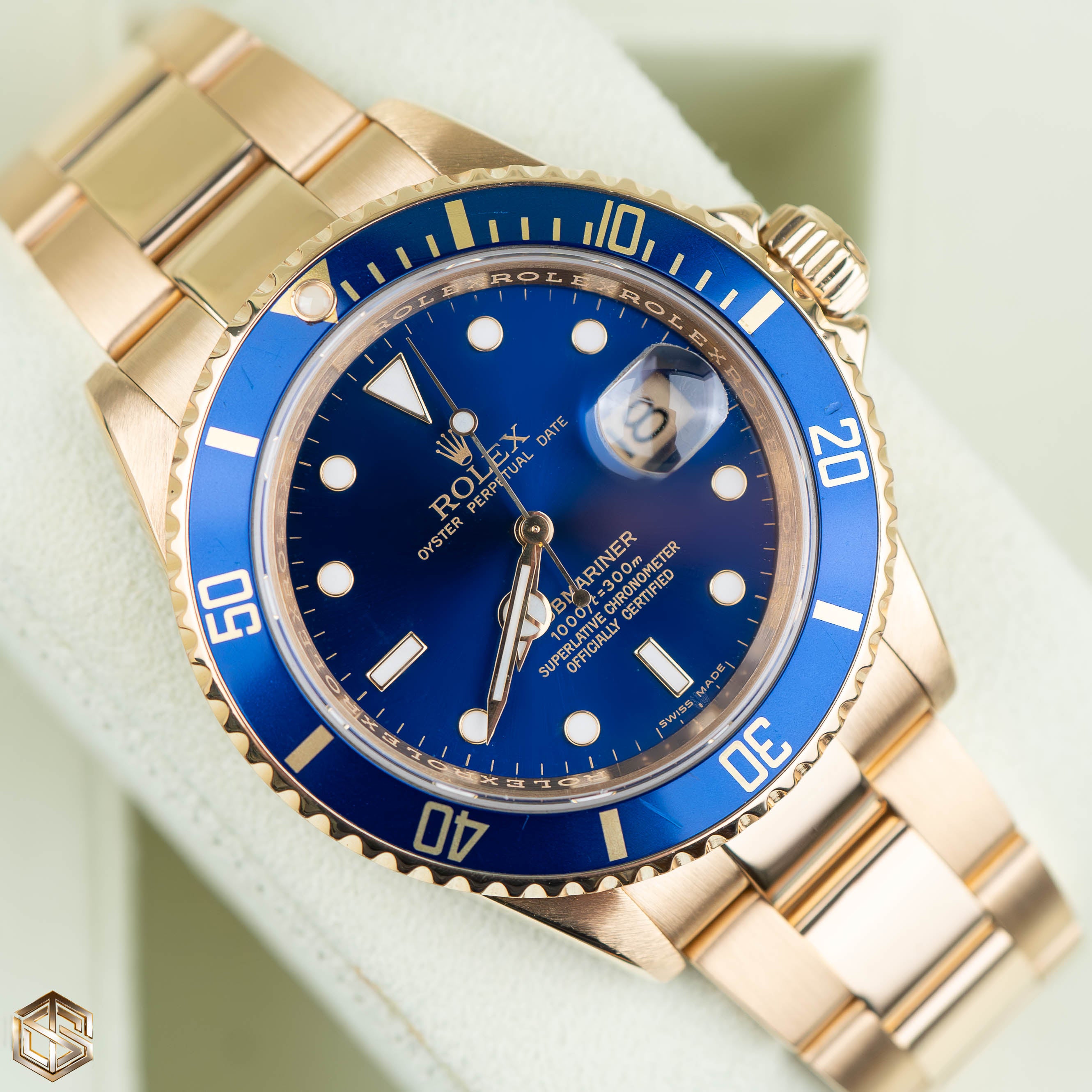 Rolex oyster perpetual on sale date submariner blue