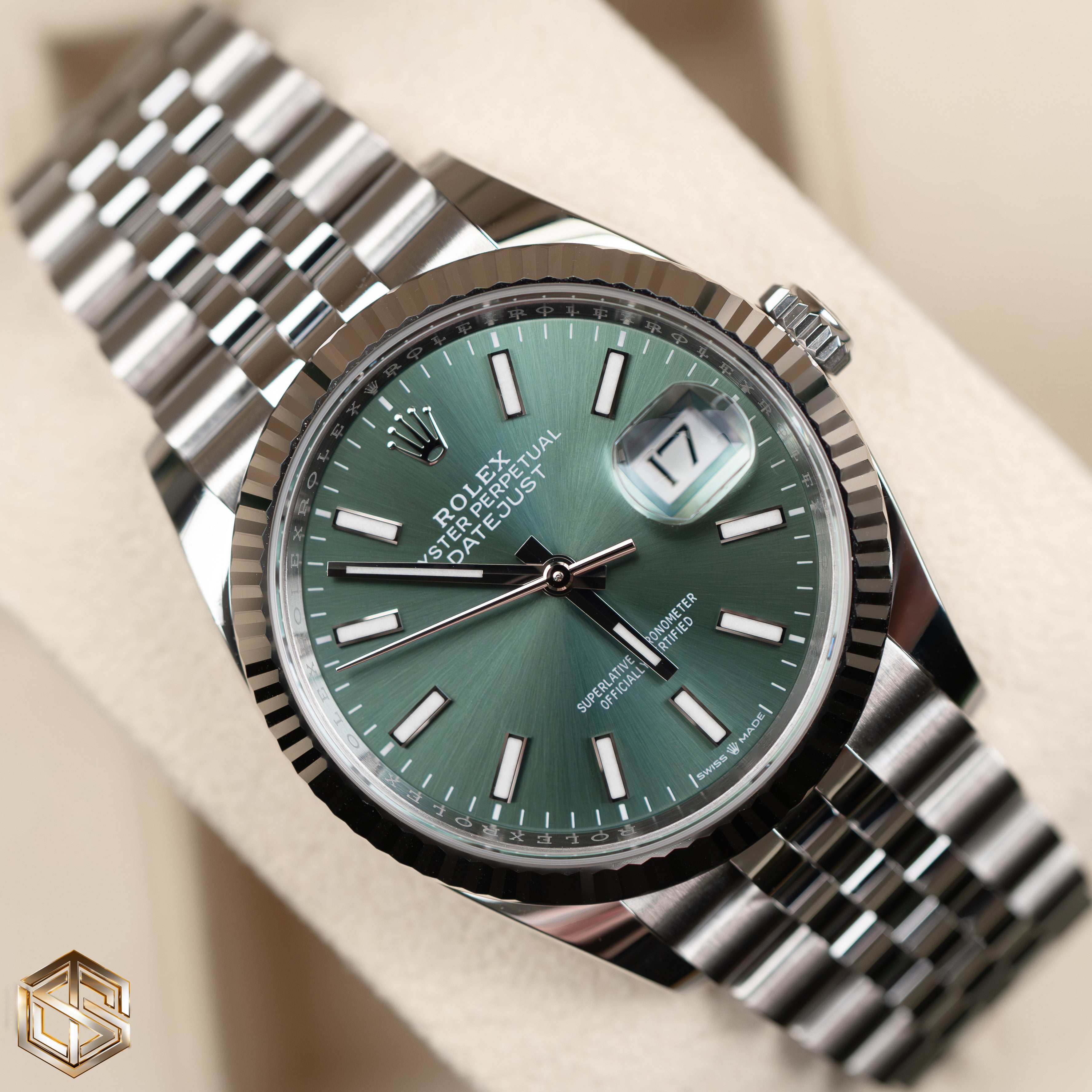 Rolex 126234 UNWORN Datejust 36 Mint Green Dial Jubilee Bracelet 2024 Full Set Watch SwissTimepieces
