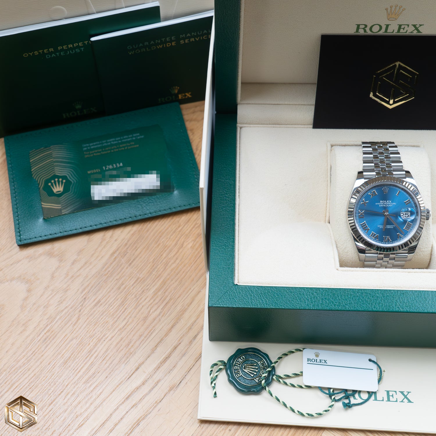 Rolex 126334 Datejust 41 Azzurro Blue Dial Jubilee 2022 Full Set Watch