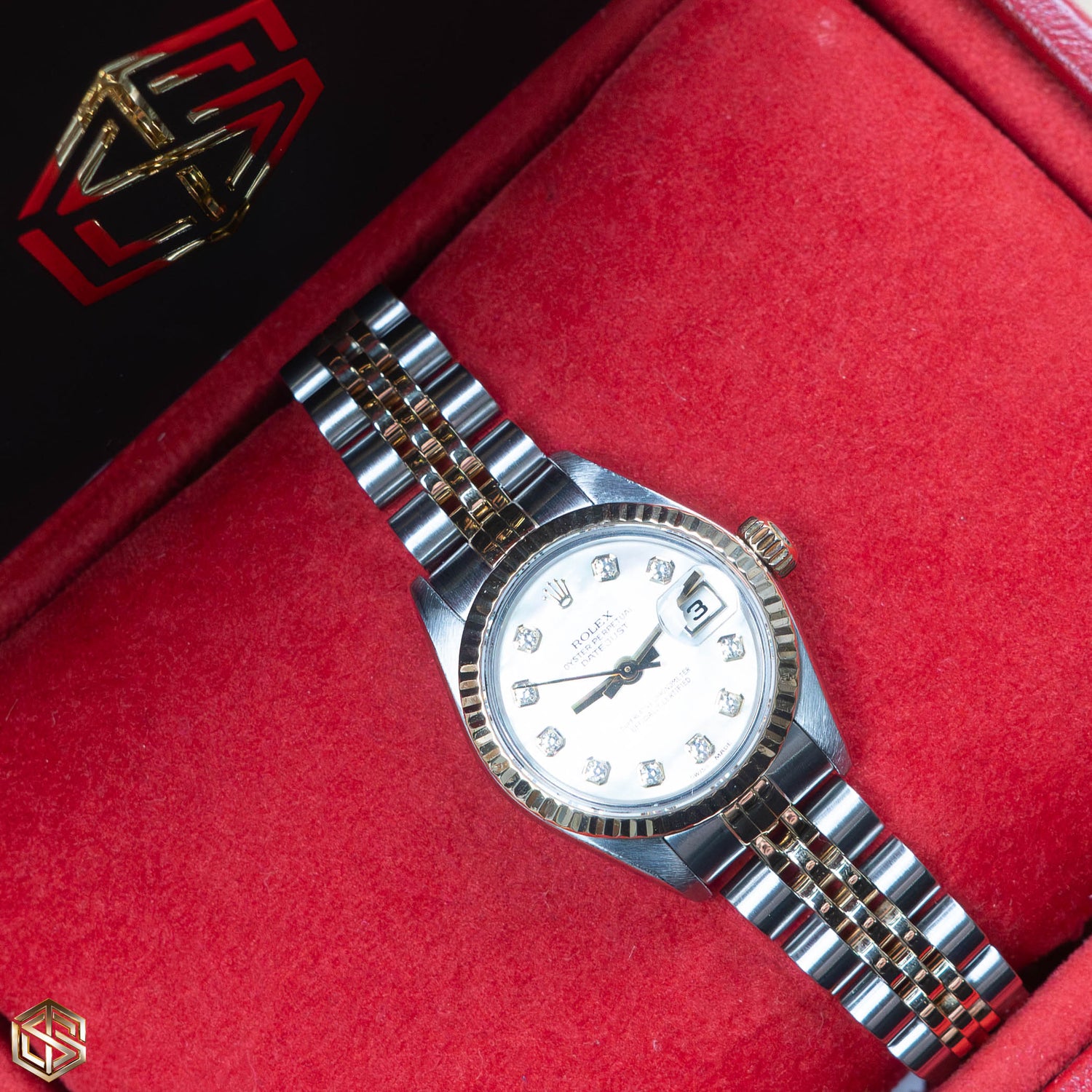 Rolex 79173 Lady Datejust 26 Mother of Pearl Diamond Dial Jubilee 2000 Watch