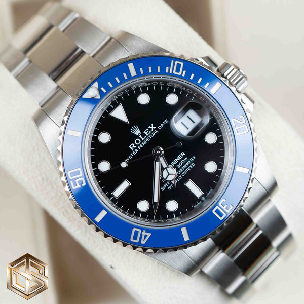Rolex submariner blue bezel black face deals