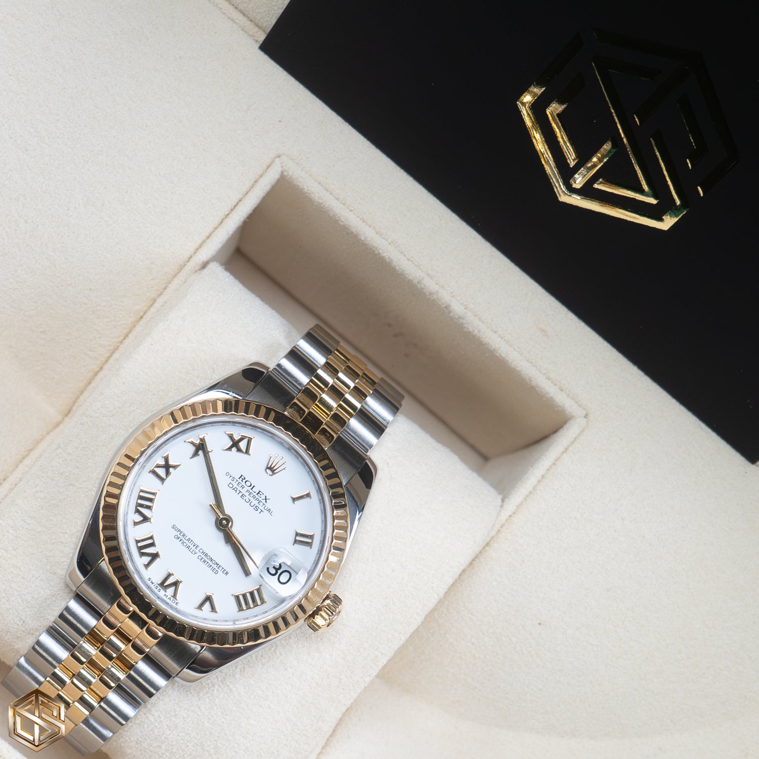 Rolex 178273 Datejust 31mm White Roman Numeral Dial Jubilee Bracelet 2010 Watch