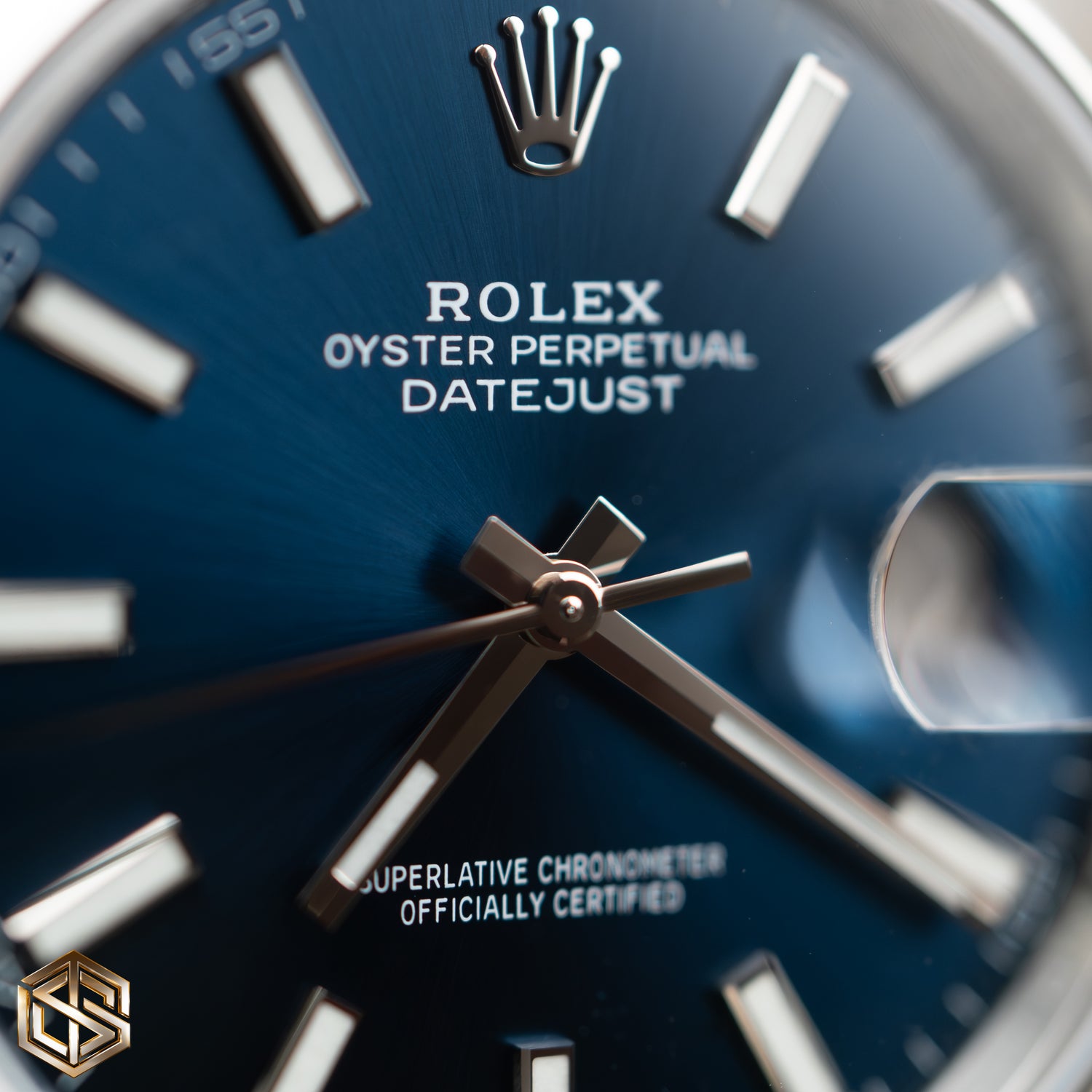 Rolex 126300 Datejust 41 Blue Baton Dial Oyster Bracelet 2023 Full Set Watch
