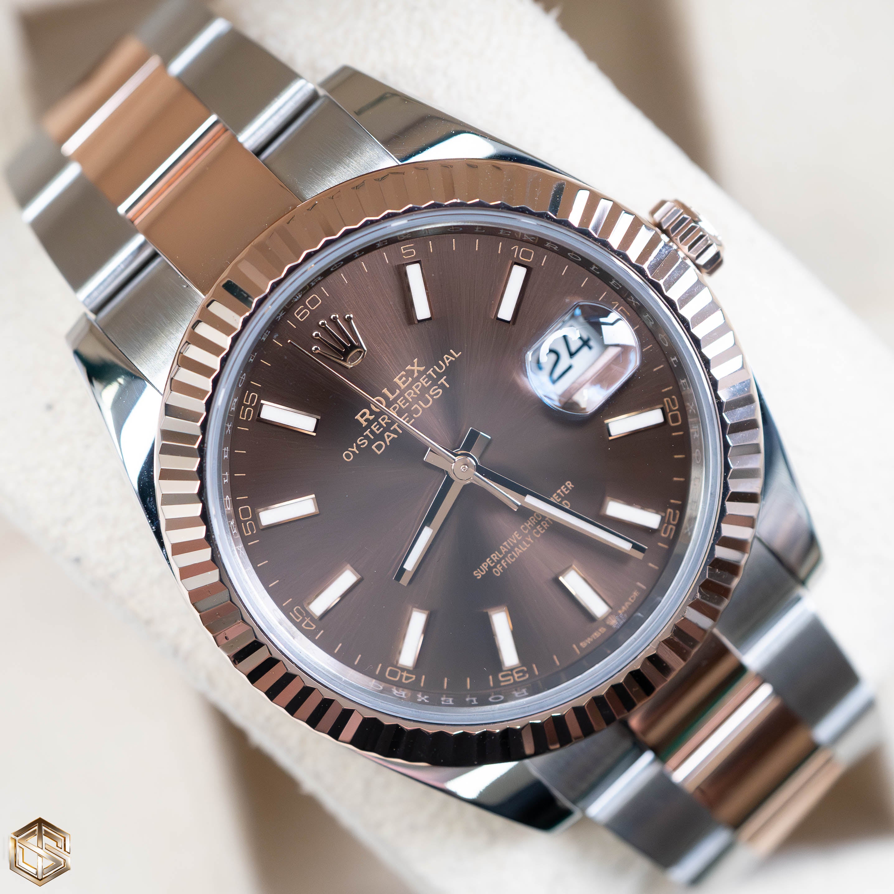 Rolex datejust 41mm chocolate dial sale