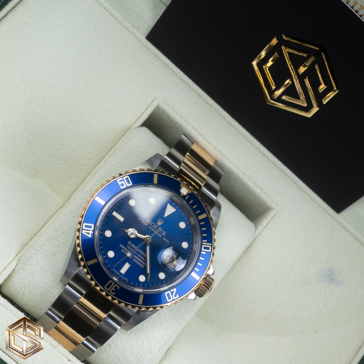 Rolex 16613 Submariner Date 'Bluesy' 2008 Serviced 2018 Full Collector's Set Watch