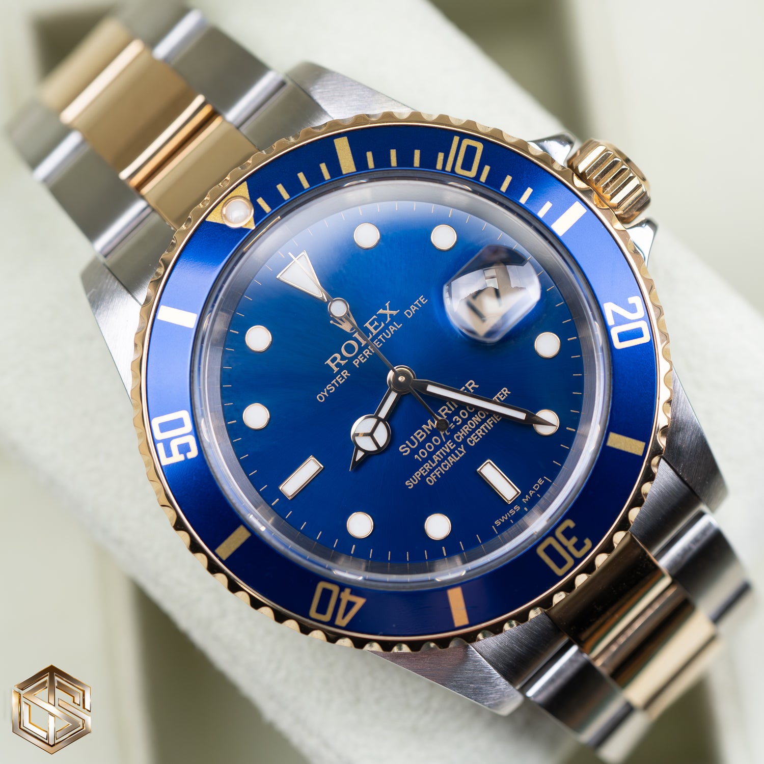 Rolex 16613 Submariner Date 'Bluesy' 2008 Serviced 2018 Full Collector's Set Watch