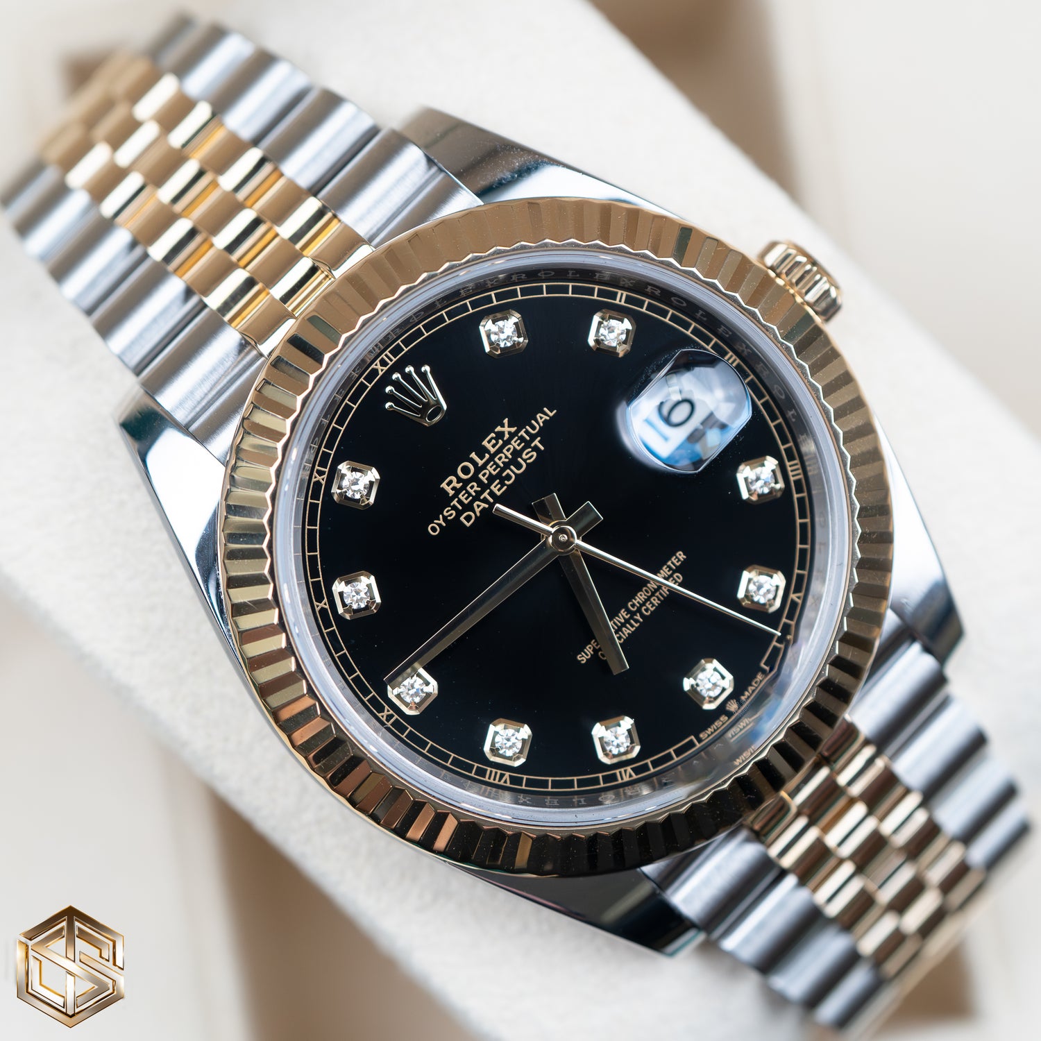 Rolex 126333 Datejust 41 Black Diamond Dial Bi-Metal Jubilee Bracelet 2022 Full Set Watch