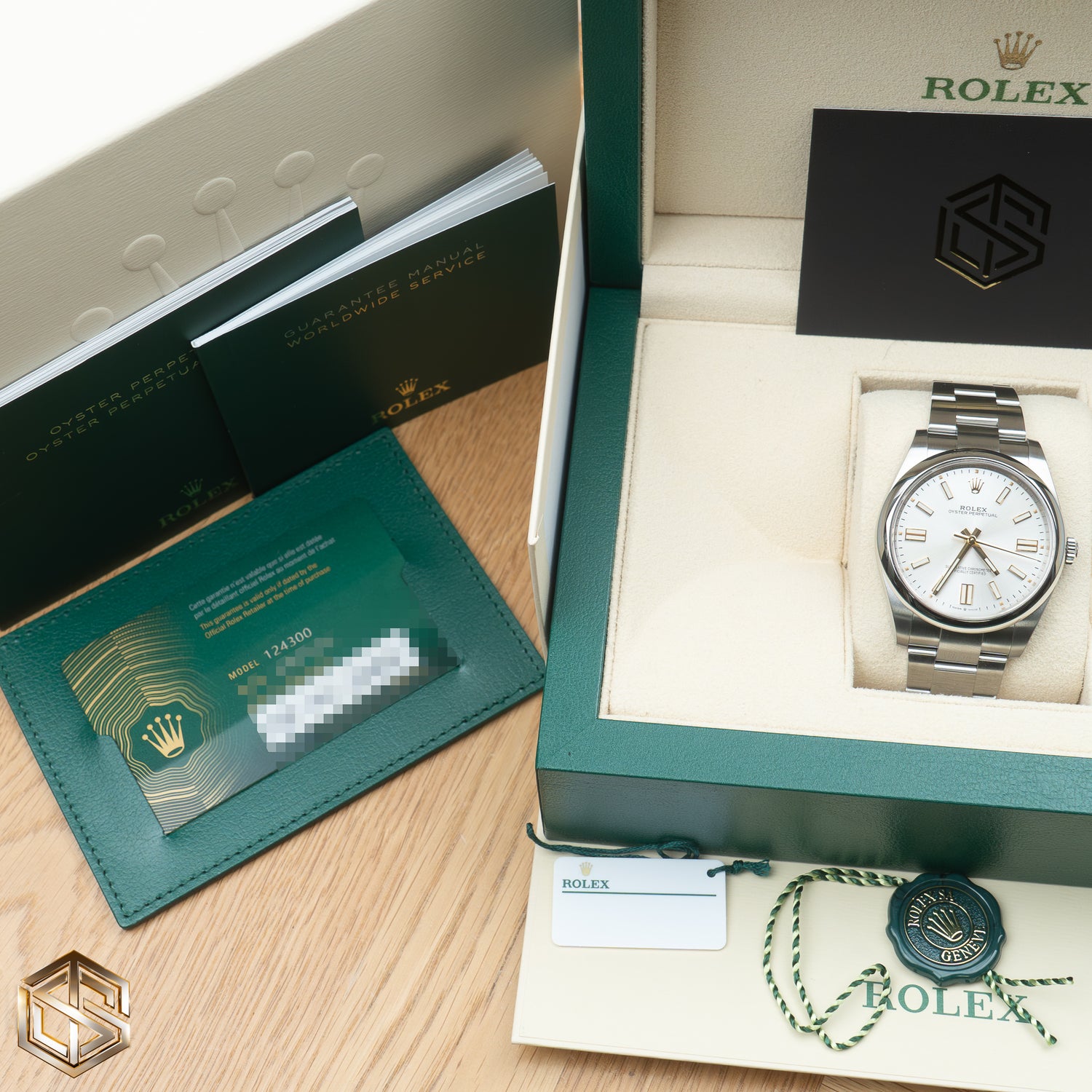Rolex 124300 2024 NEW Oyster Perpetual 41 Silver Dial Full Set Watch