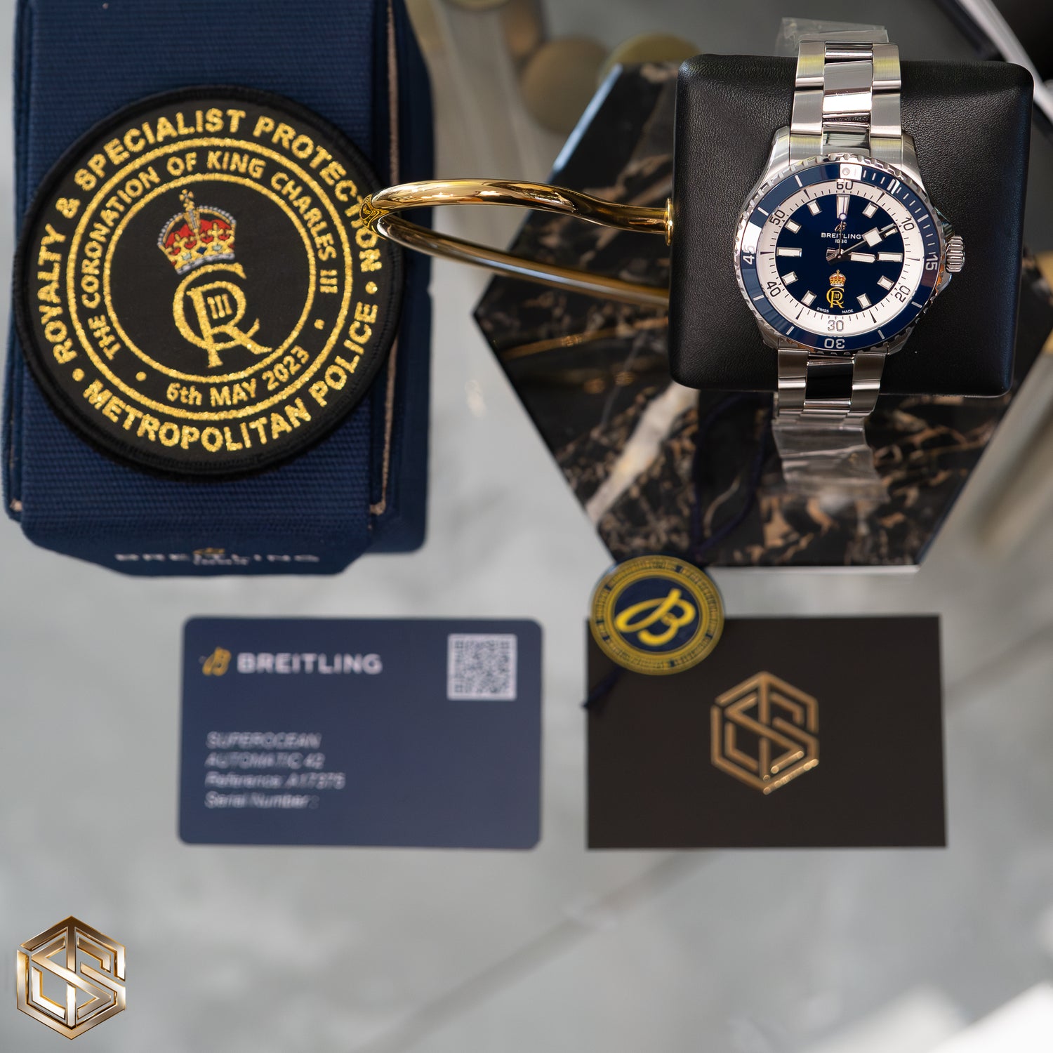 Breitling 'King Charles III Coronation' RaSP 1 of 189 A17375 Superocean New 2024 Full Set Watch