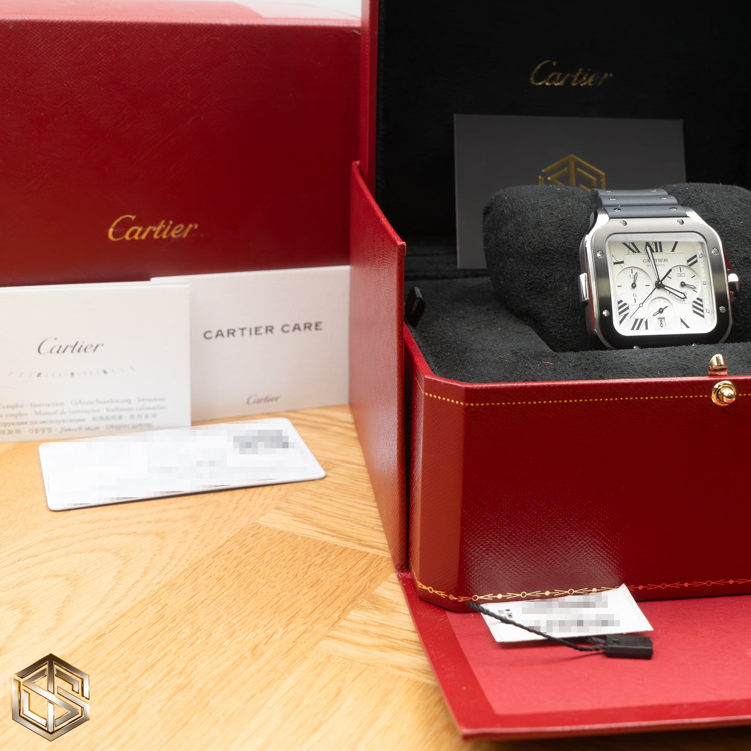 Cartier WSSA0017 Santos De Cartier Chronograph XL Silver Dial 2021 Watch