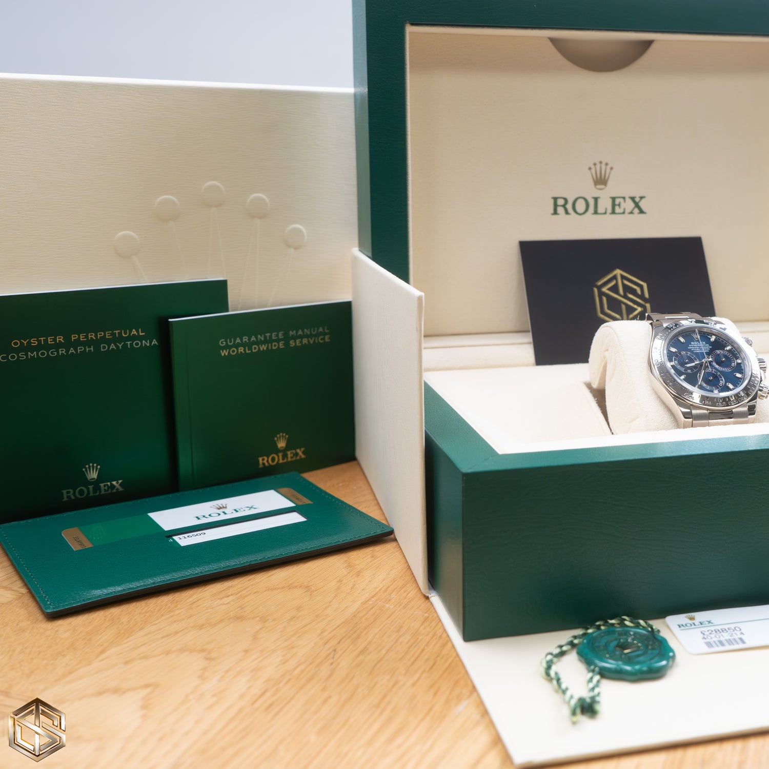 Rolex 116509 Cosmograph Daytona Blue Dial White Gold 2019 Full UK Set Watch