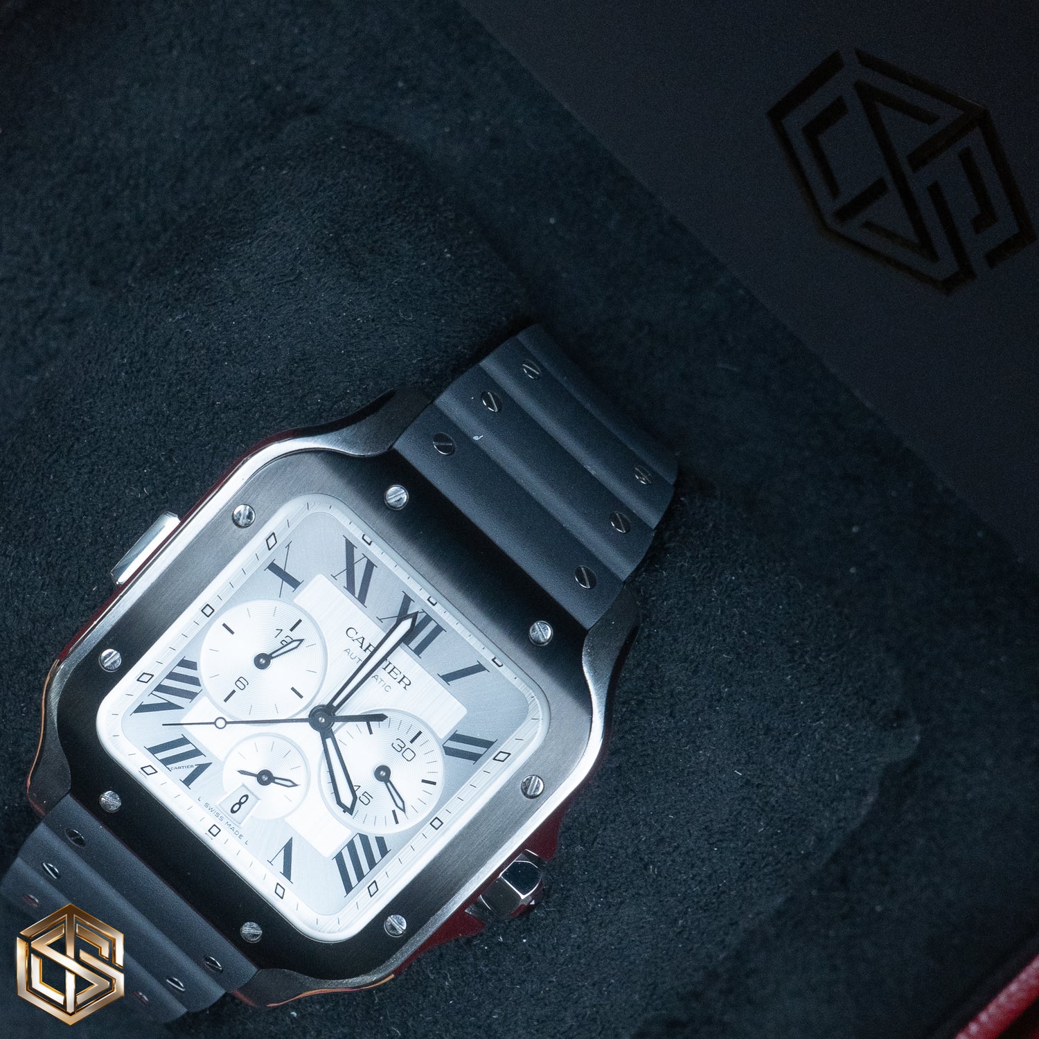 Cartier WSSA0017 Santos De Cartier Chronograph XL Silver Dial 2021 Watch