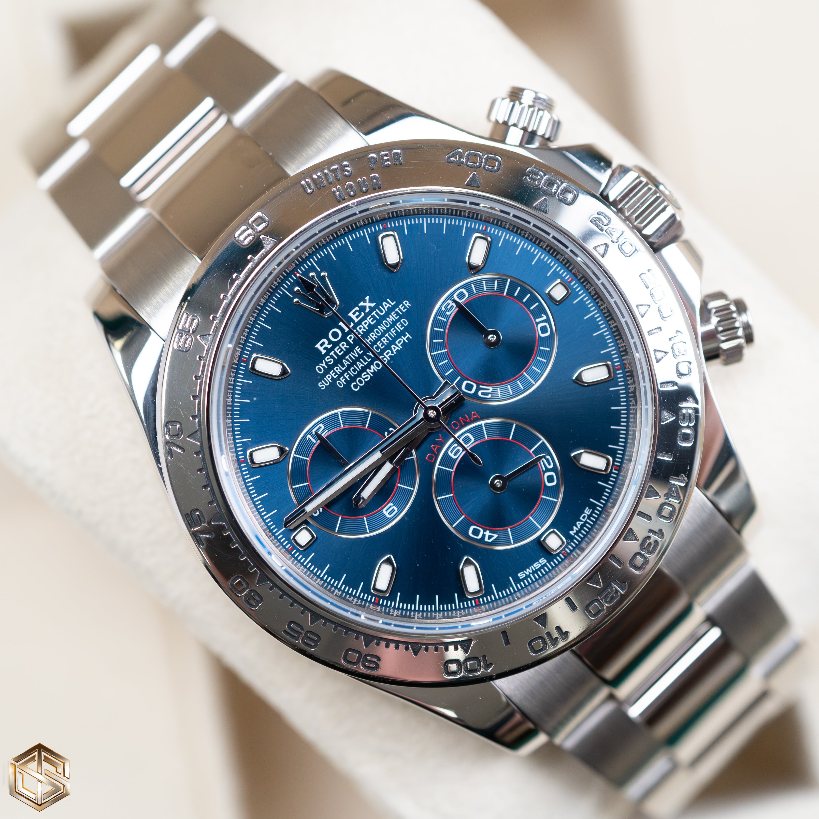 Rolex 116509 Cosmograph Daytona Blue Dial White Gold 2019 Full UK Set Watch  | SwissTimepieces