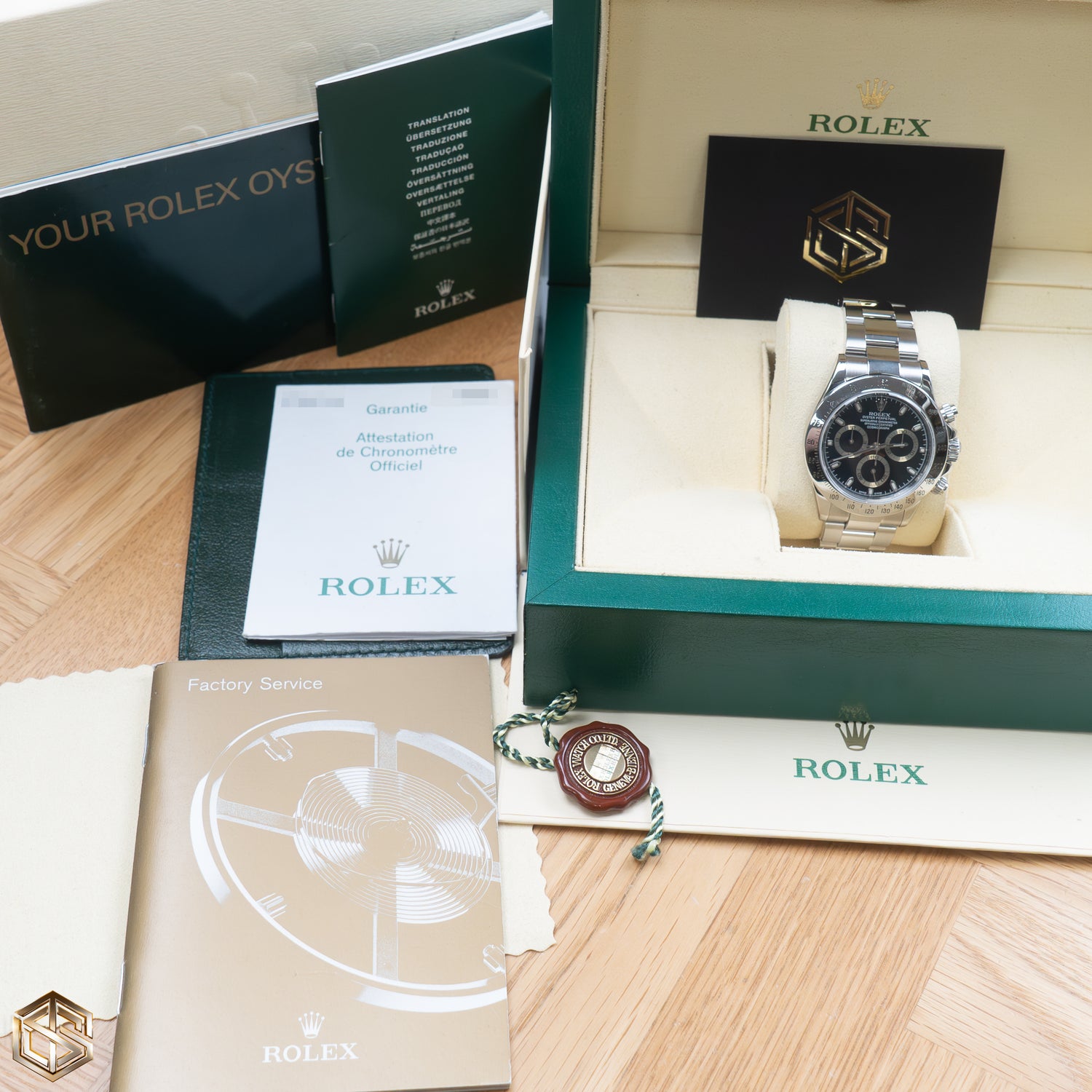 Rolex 116520 Cosmograph Daytona Black Dial 2003 Serviced in 2024 Watch