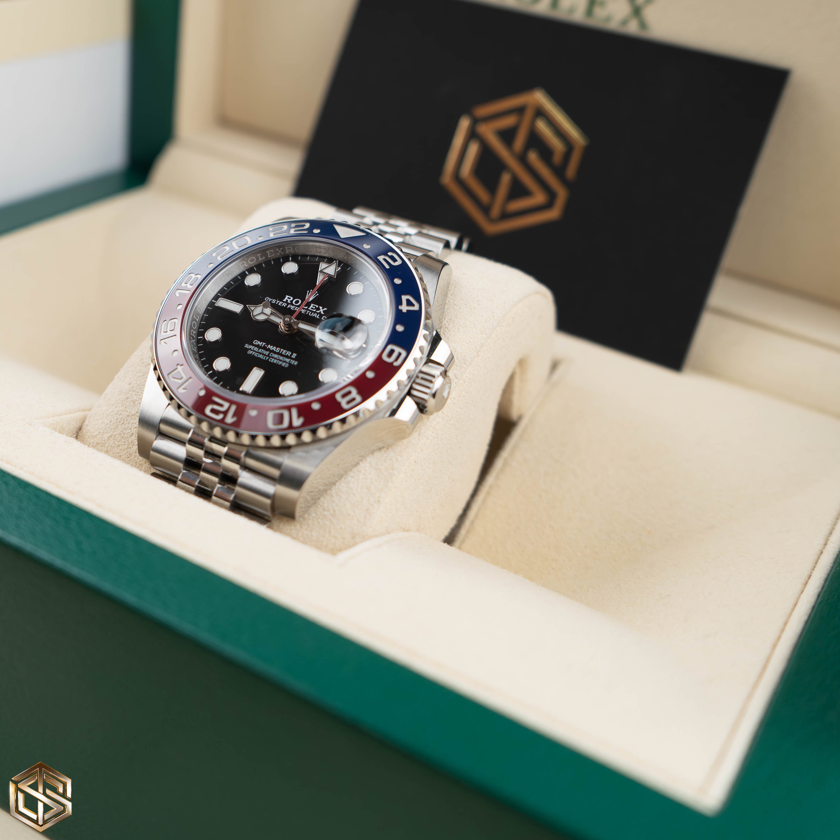 Rolex 126710BLRO GMT Master II Pepsi Jubilee 2018 Full UK Set Watch SwissTimepieces