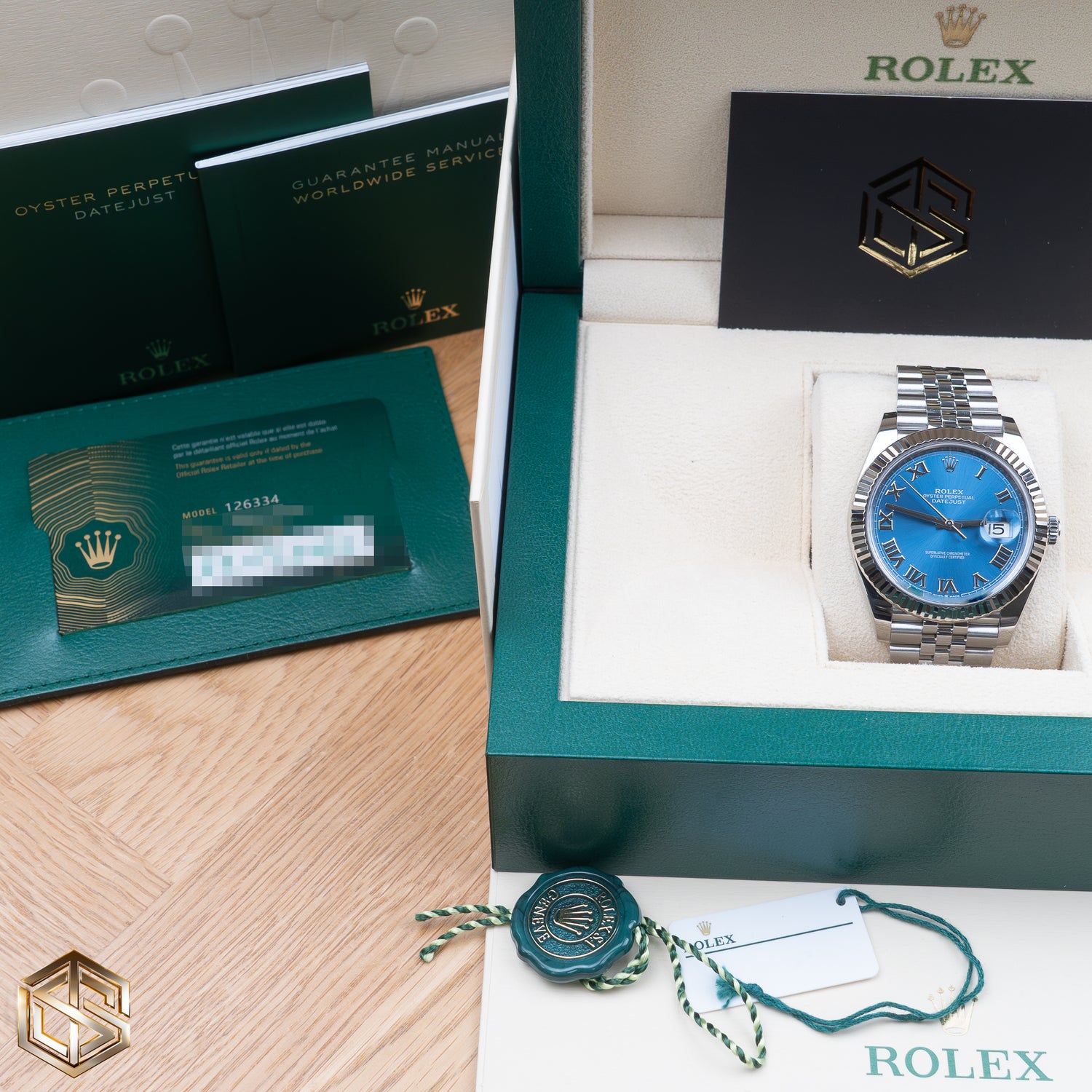 Rolex 126334 Datejust 41 Azzurro Blue Dial Jubilee 2024 Full Set Watch