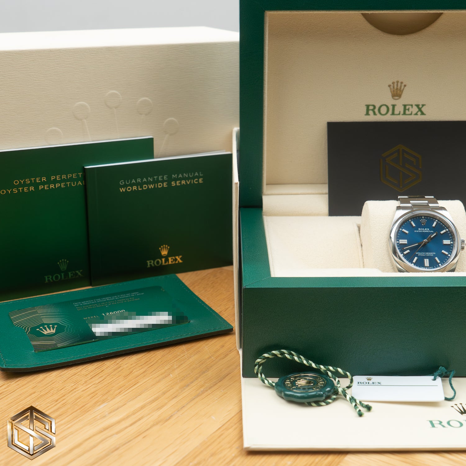 Rolex 126000 UNWORN Oyster Perpetual 36 Blue Dial 2021 Full Set Watch