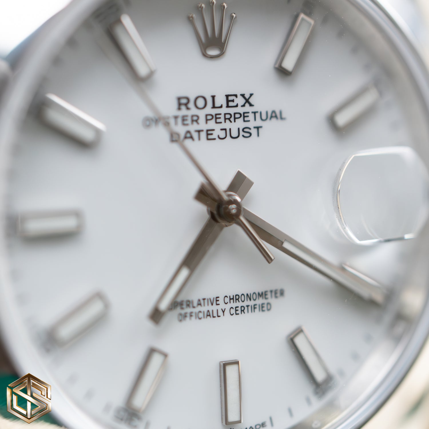 Rolex 126300 Datejust 41 White Baton Dial Oyster Bracelet 2020 Full Set Watch