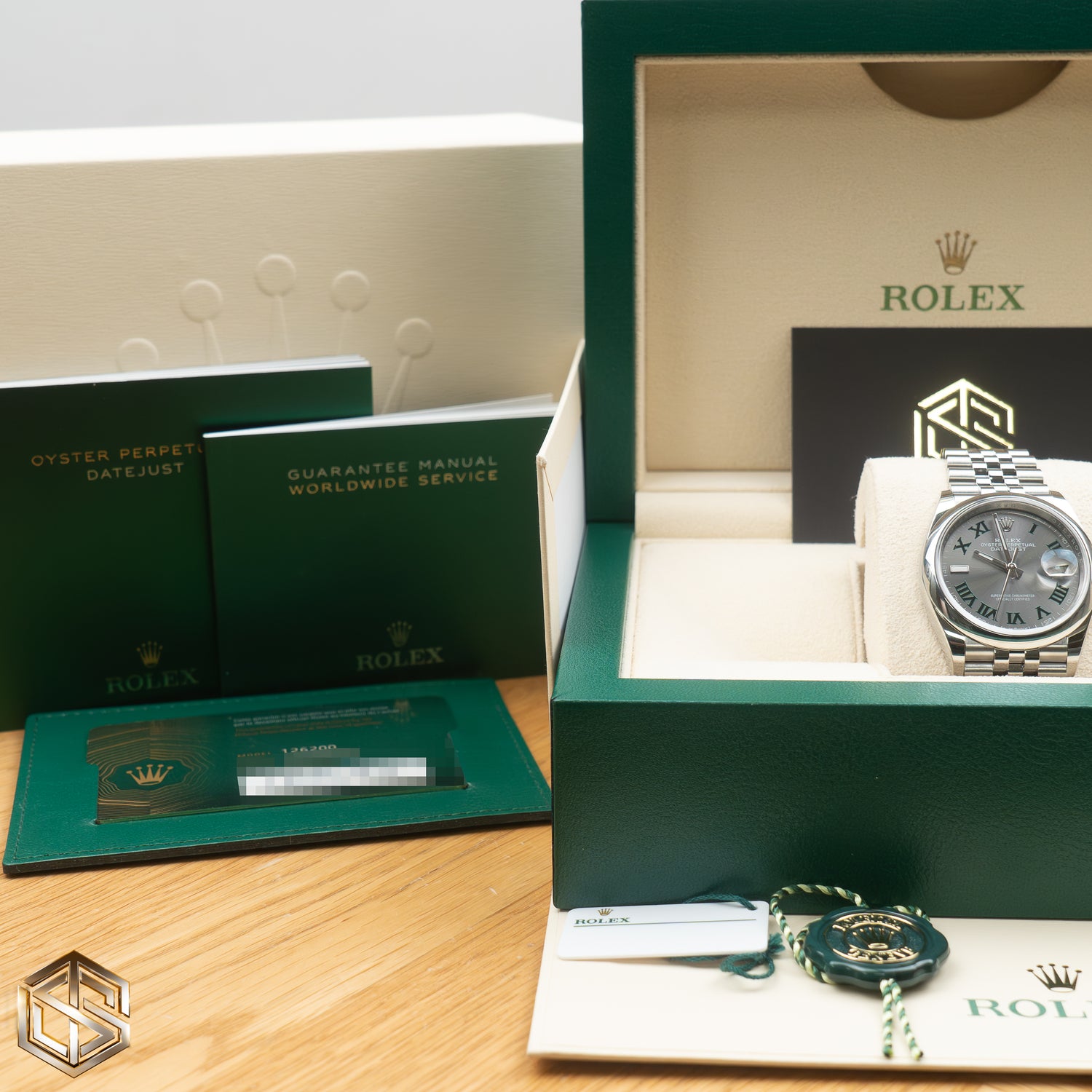Rolex 126200 UNWORN Datejust 36 Wimbledon Dial Jubilee Bracelet 2024 Full UK Set Watch