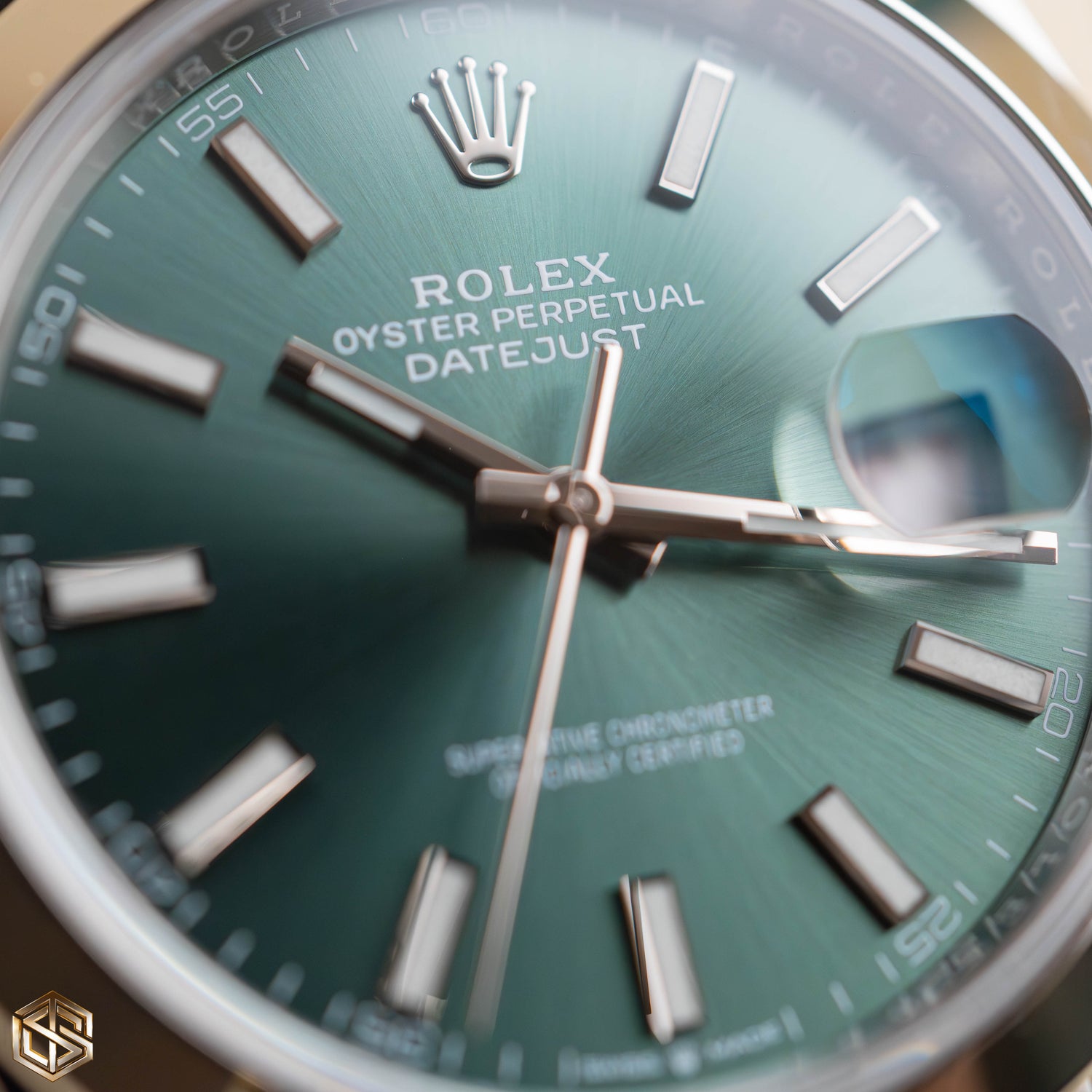 Rolex 126300 Datejust 41 Mint Green Dial Jubilee Bracelet 2022 Unworn Full Set Watch