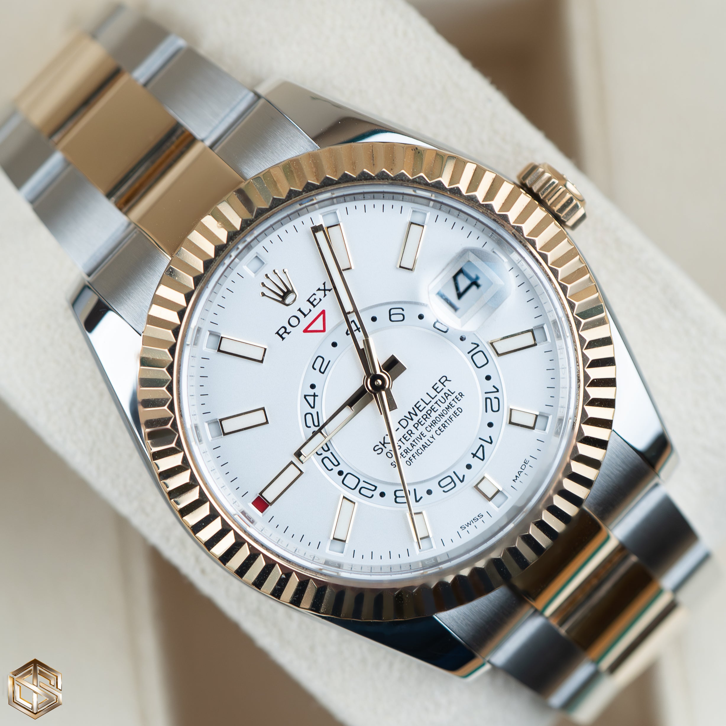 Sky dweller two tone sale white dial