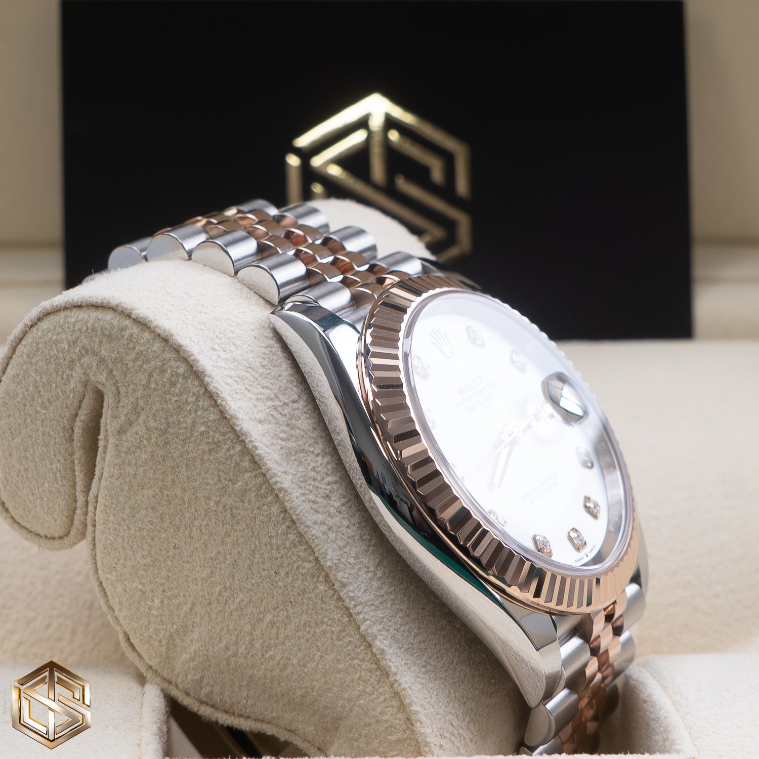 Rolex Datejust 41 126331 Everose Mother of Pearl Diamond Dial Jubilee Bracelet 2023 Full Set Watch