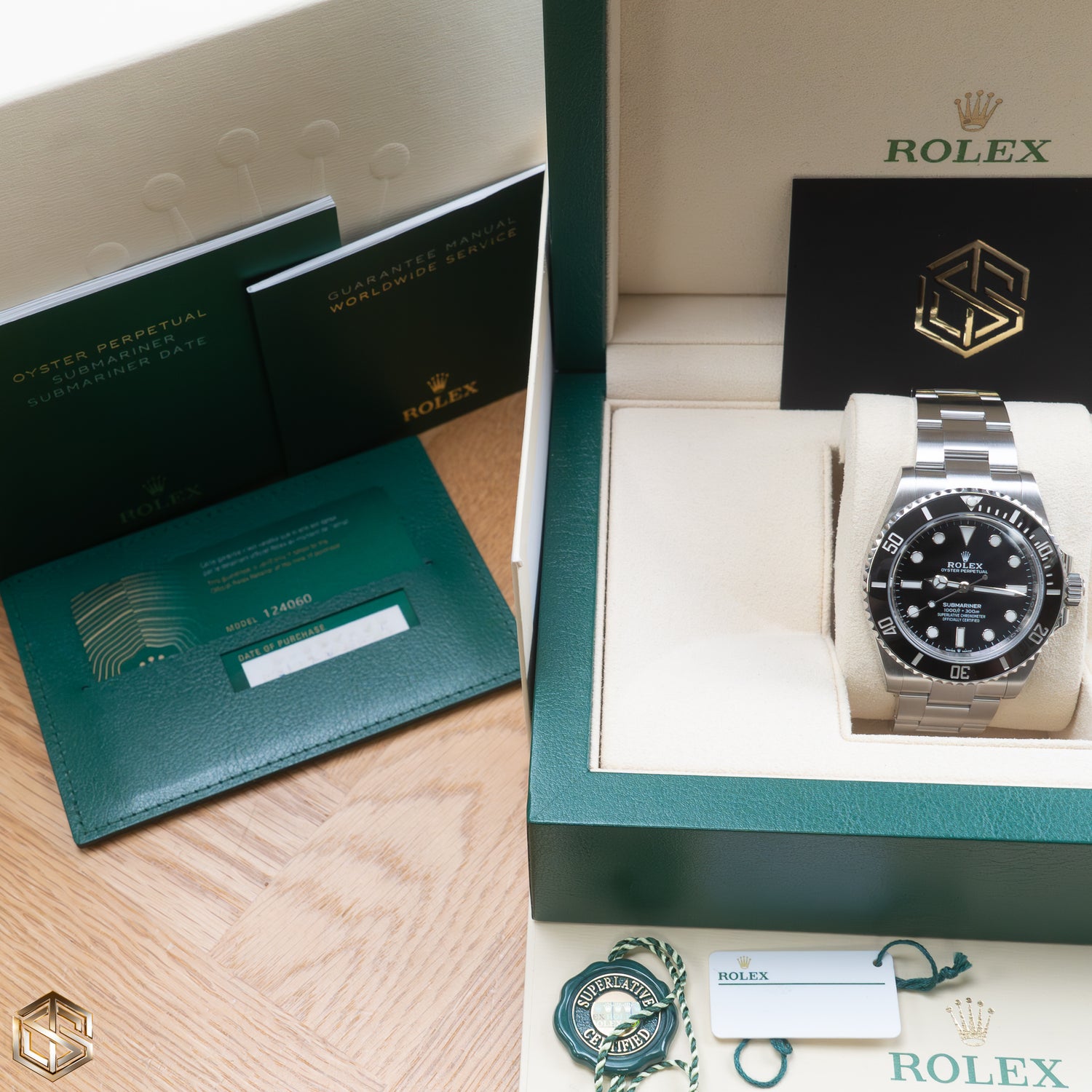 Rolex 124060 Submariner No Date 41mm 2020 Full Set Watch