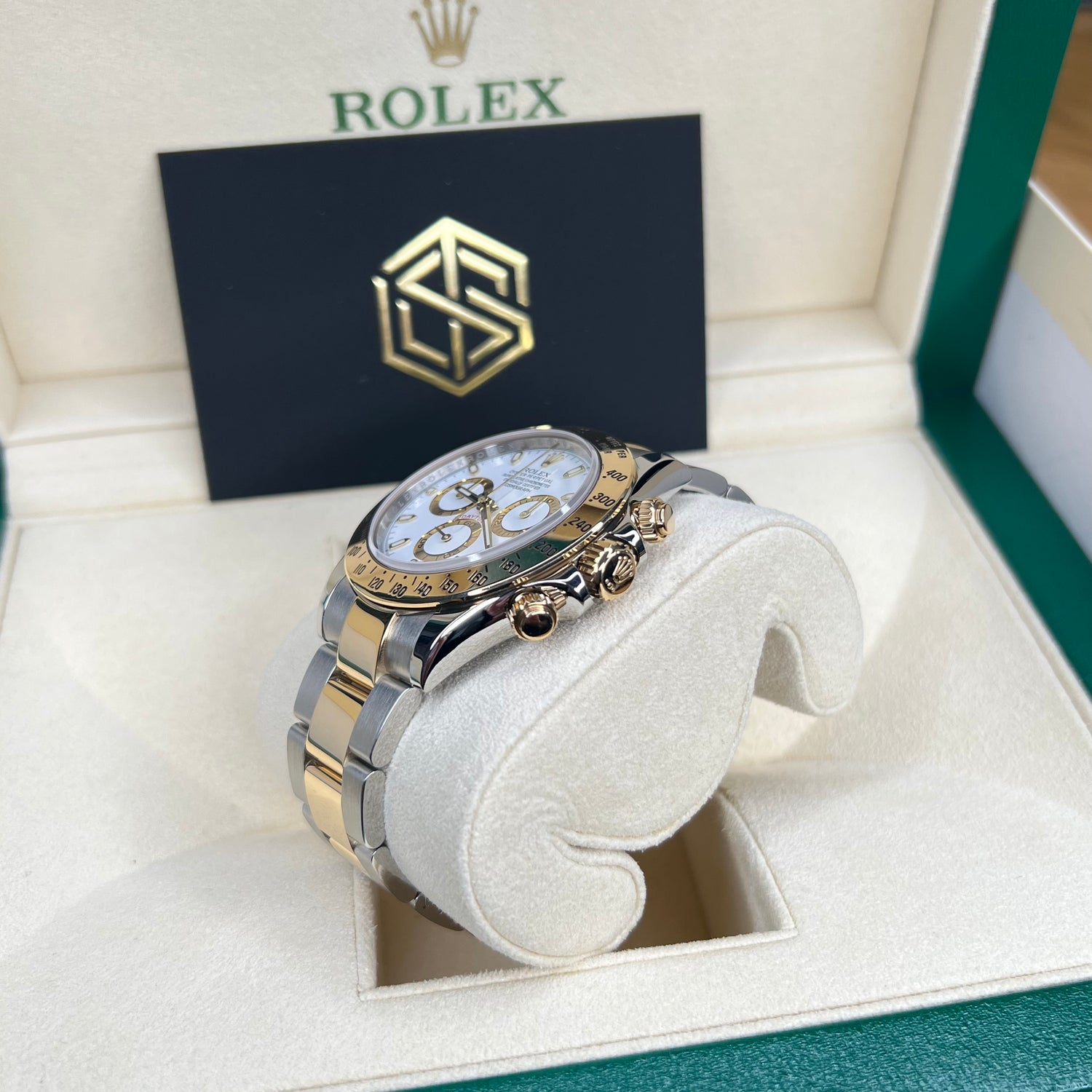 Rolex 116523 Daytona Bi-Metal White 'APH' Error Dial 2014 Full Set Watch - SwissTimepieces